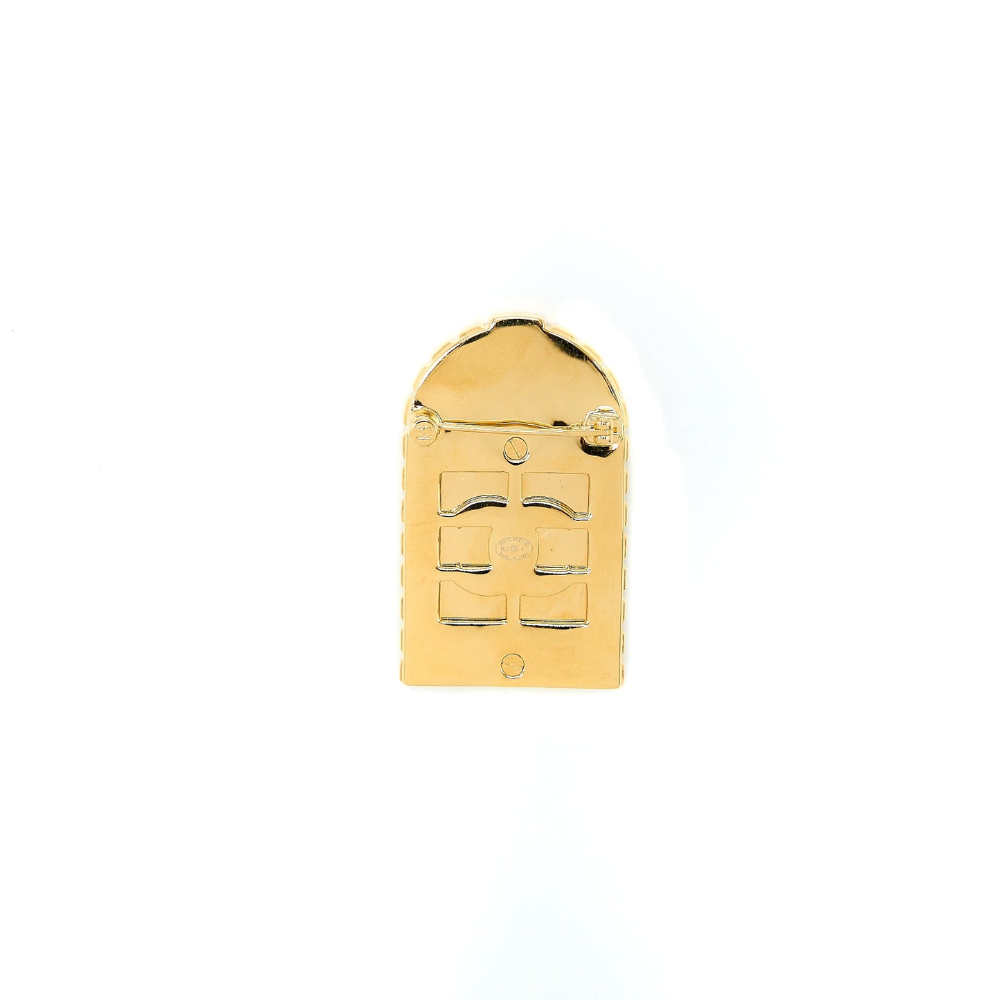 Chanel 31 Doorplate Door Brooch Gold Tone