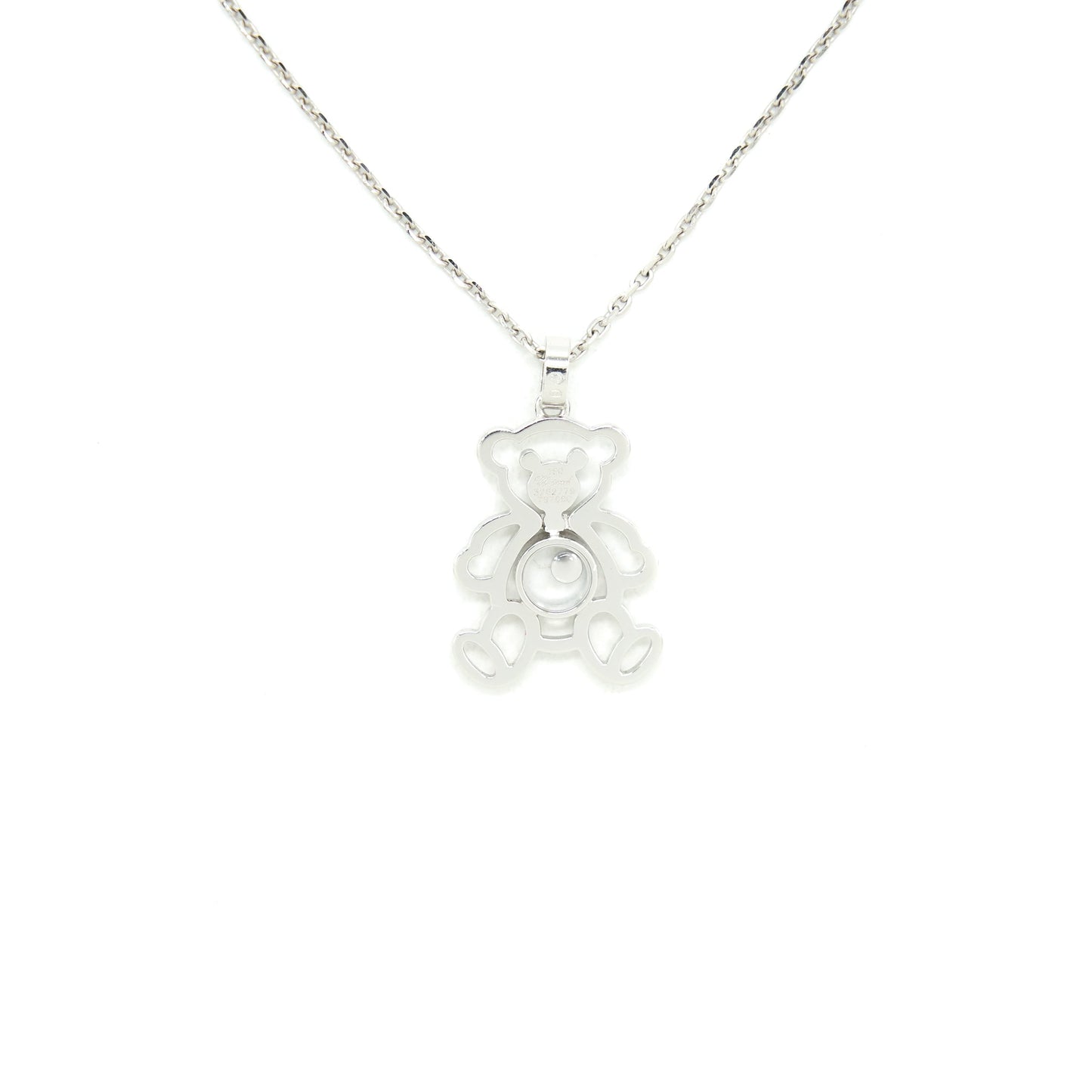 Chopard Happy Diamonds Teddy Bear Pendant Necklace in White Gold
