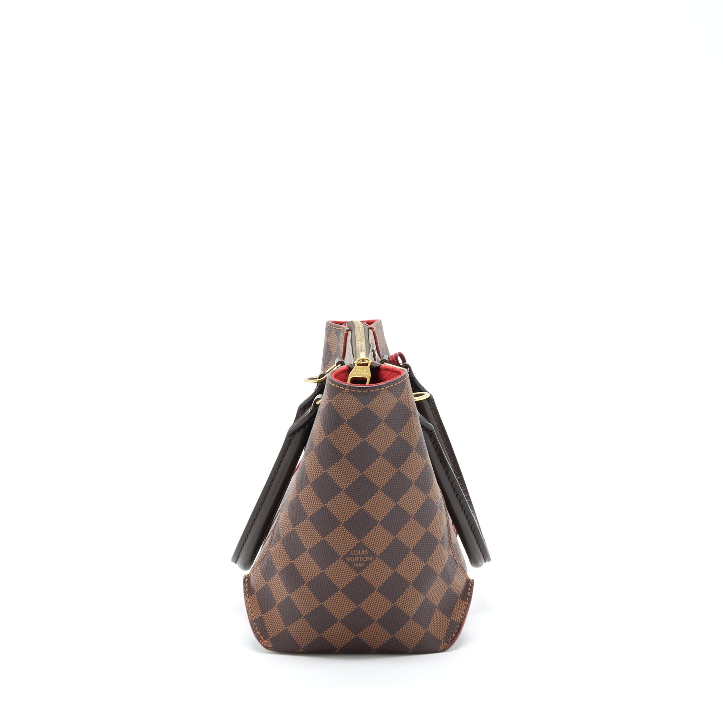 Louis Vuitton Top Handle Tote Bag With Strap Damier Ebene/Red GHW
