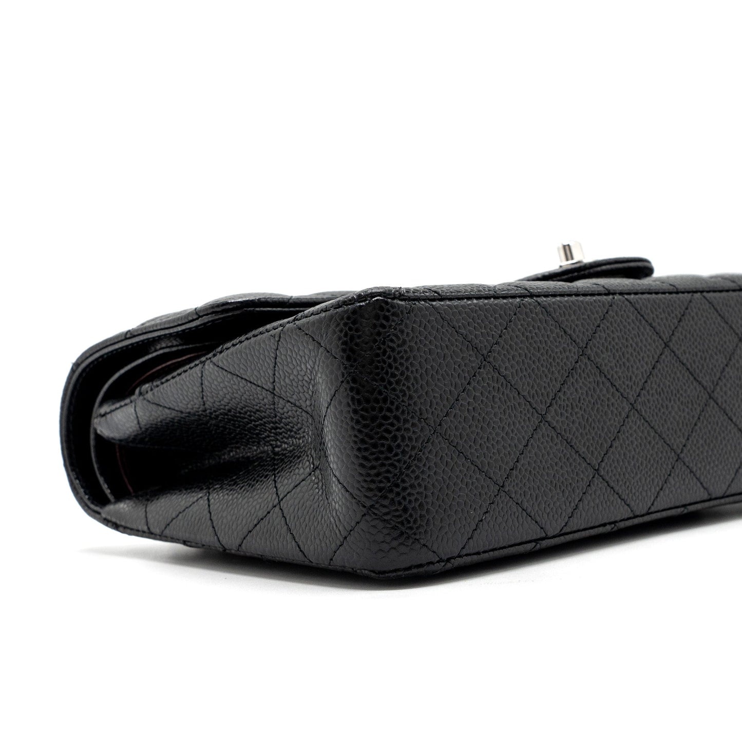 Chanel Medium Classic Double Flap Bag Caviar Black SHW (Microchip)