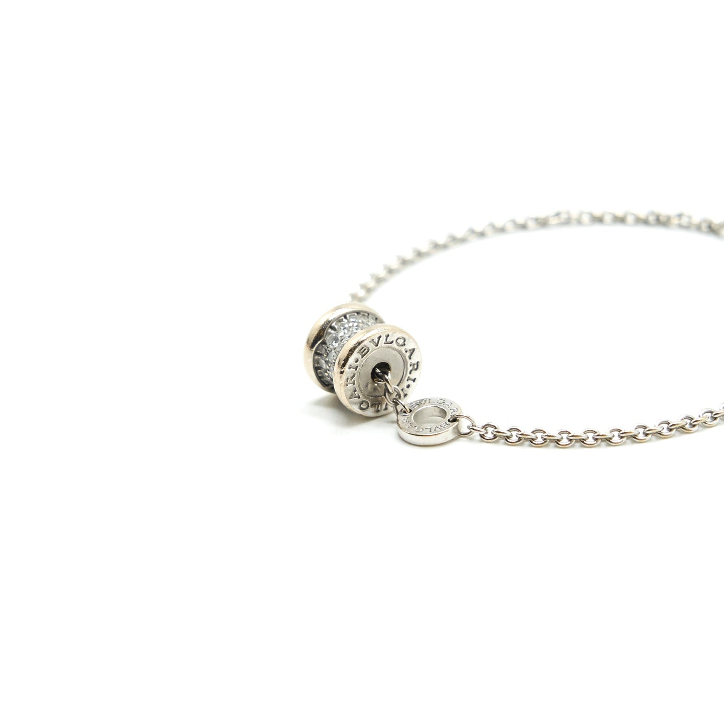 Bvlgari B.zero1 Bracelet White Gold with paved diamonds