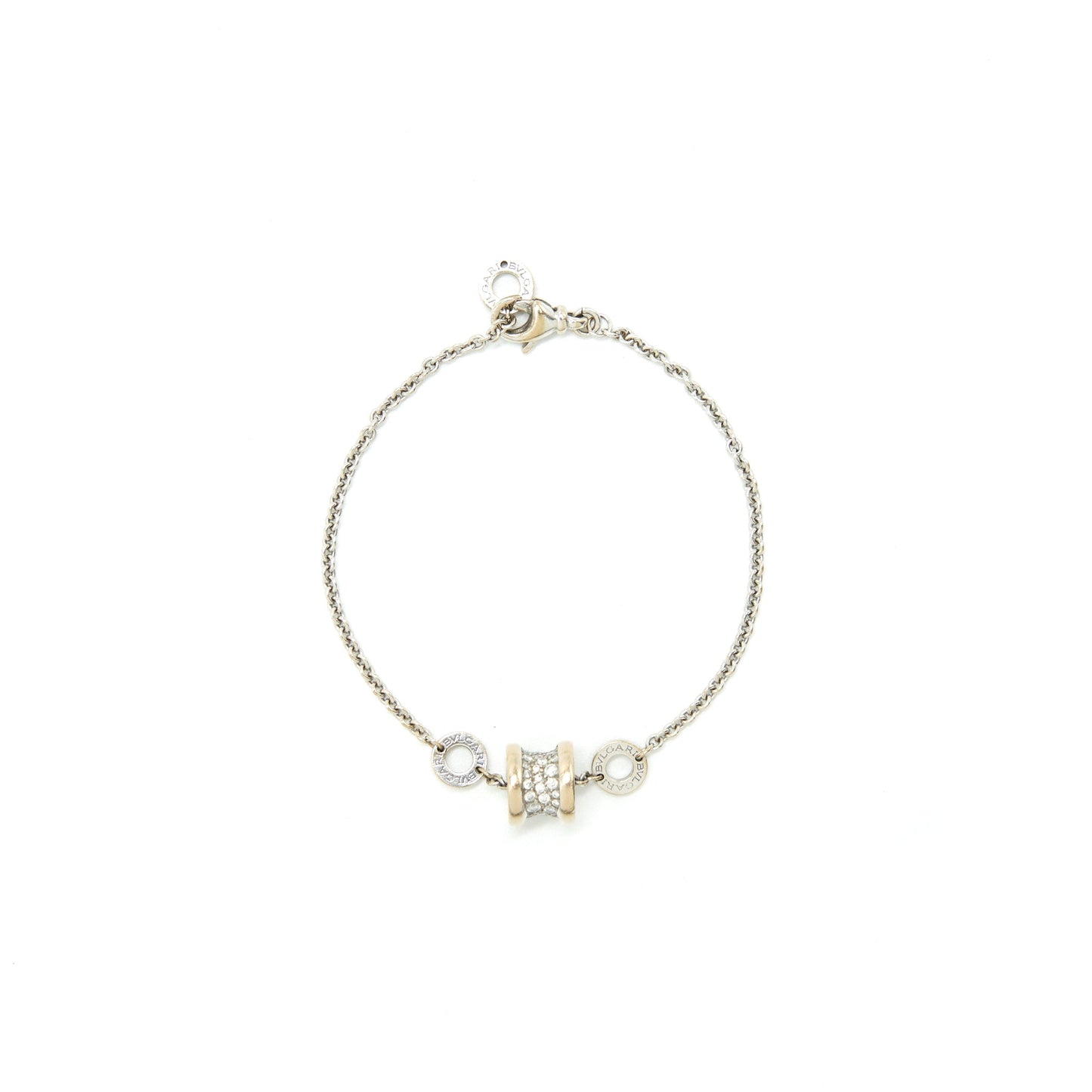 Bvlgari B.zero1 Bracelet White Gold with paved diamonds