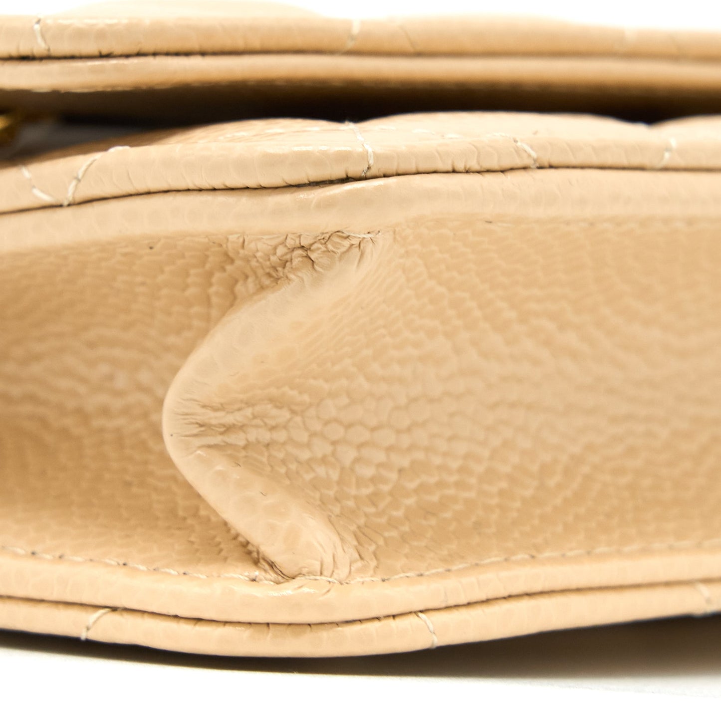 Chanel Classic Wallet On Chain Caviar Beige GHW (Microchip)
