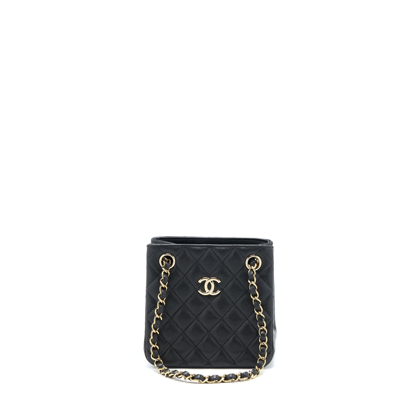 Chanel 23C Mini Bucket Bag Caviar Black LGHW (Microchip)