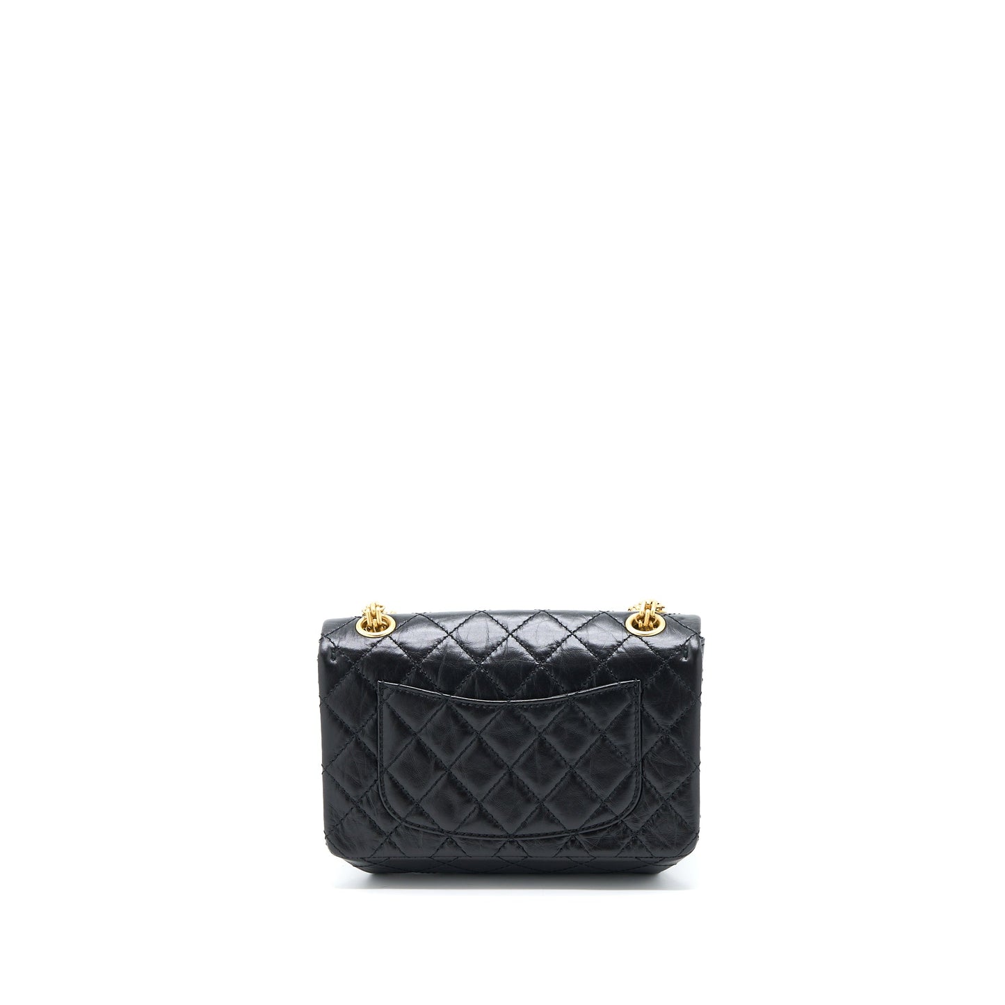 Chanel Mini 2.55 Reissue Flap Bag Aged Calfskin Black Brushed GHW (Microchip)