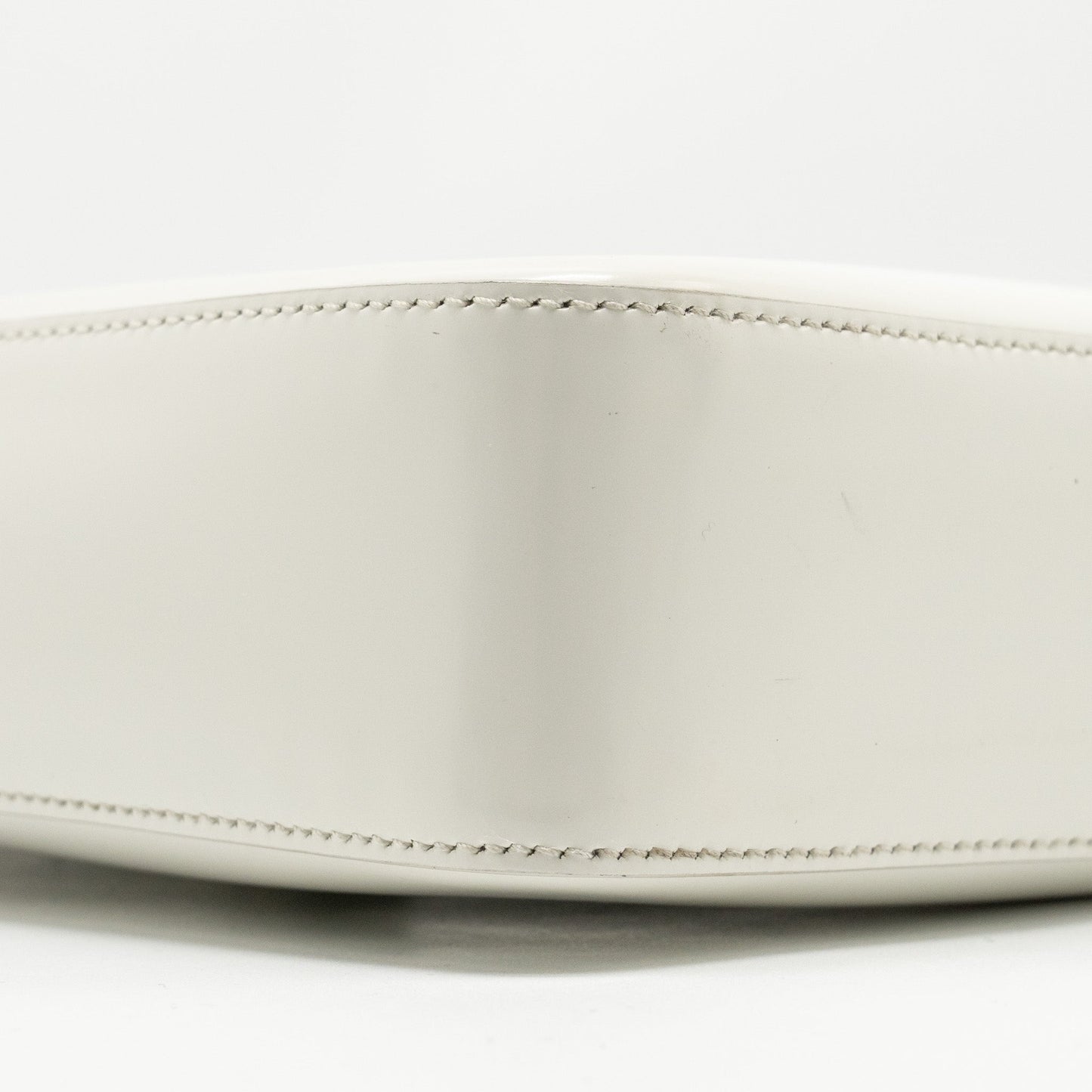 Prada Small Brushed Leather Tote Bag White SHW