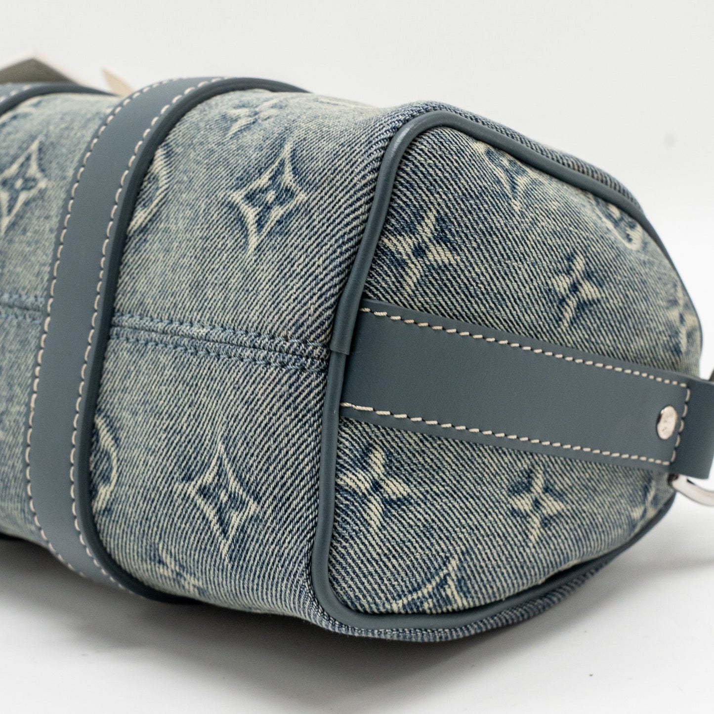 Louis Vuitton Keepall Bandouliere 25 Washed Denim Canvas Blue SHW