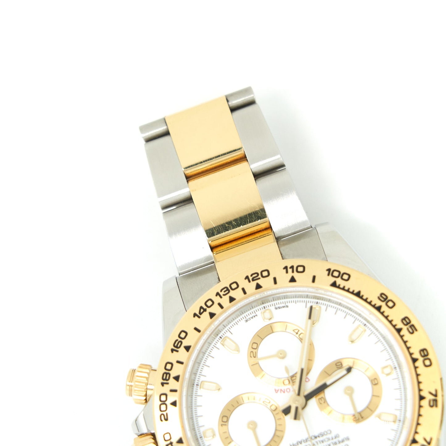 Rolex Cosmograph Daytona 40mm 116523 White Dial Oystersteel and Yellow Gold