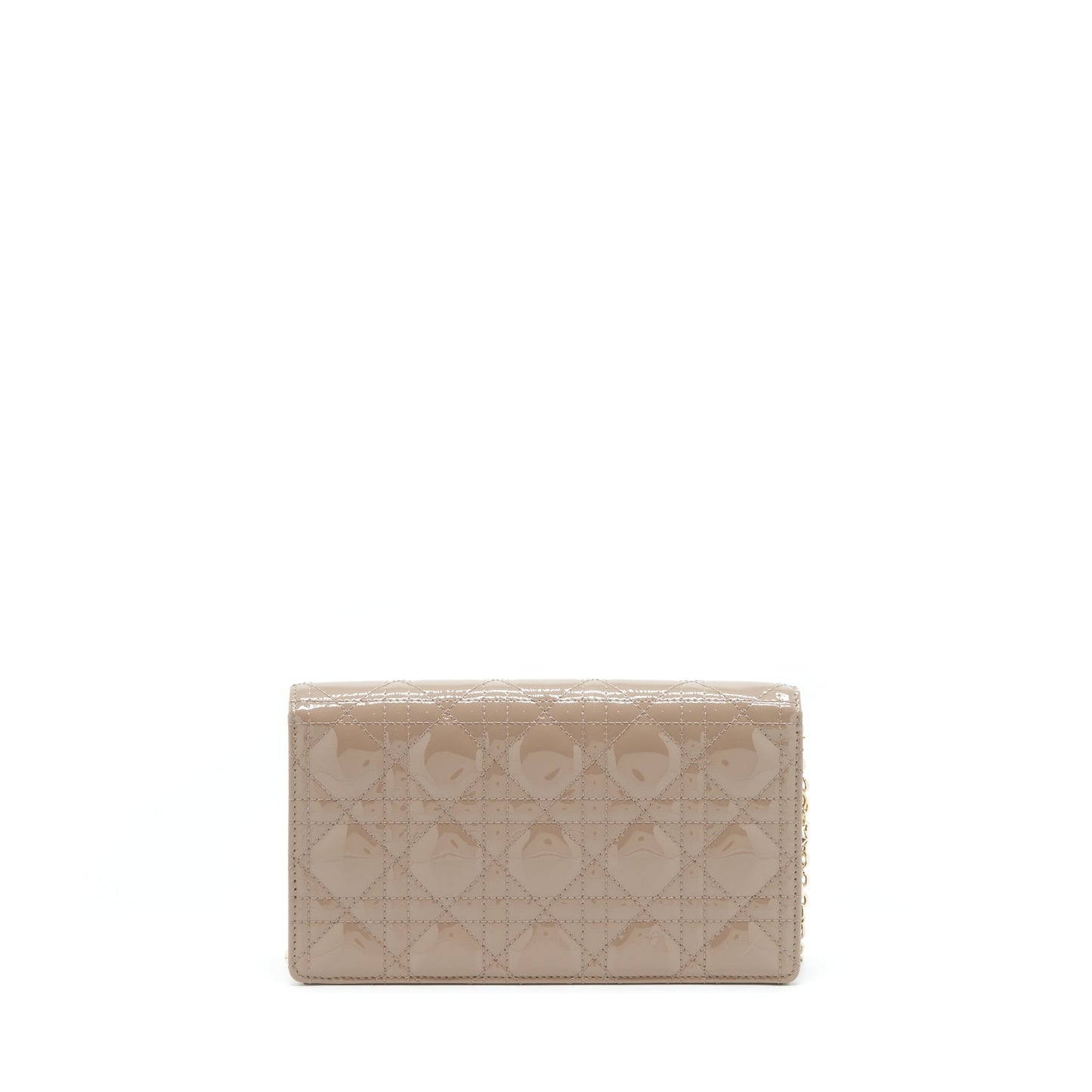 Luxury Dior Lady Luxury Dior Pouch Patent Calfskin Warm Taupe LGHW