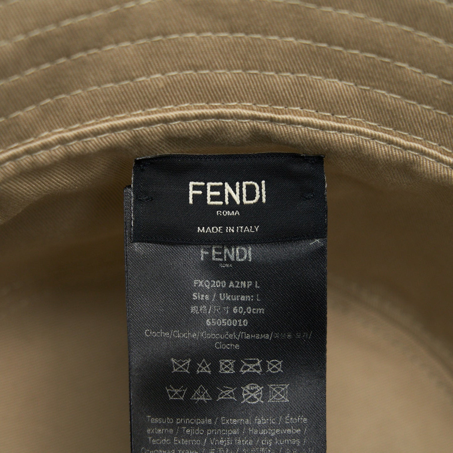 Fendi Size L Reversible Bucket Hat