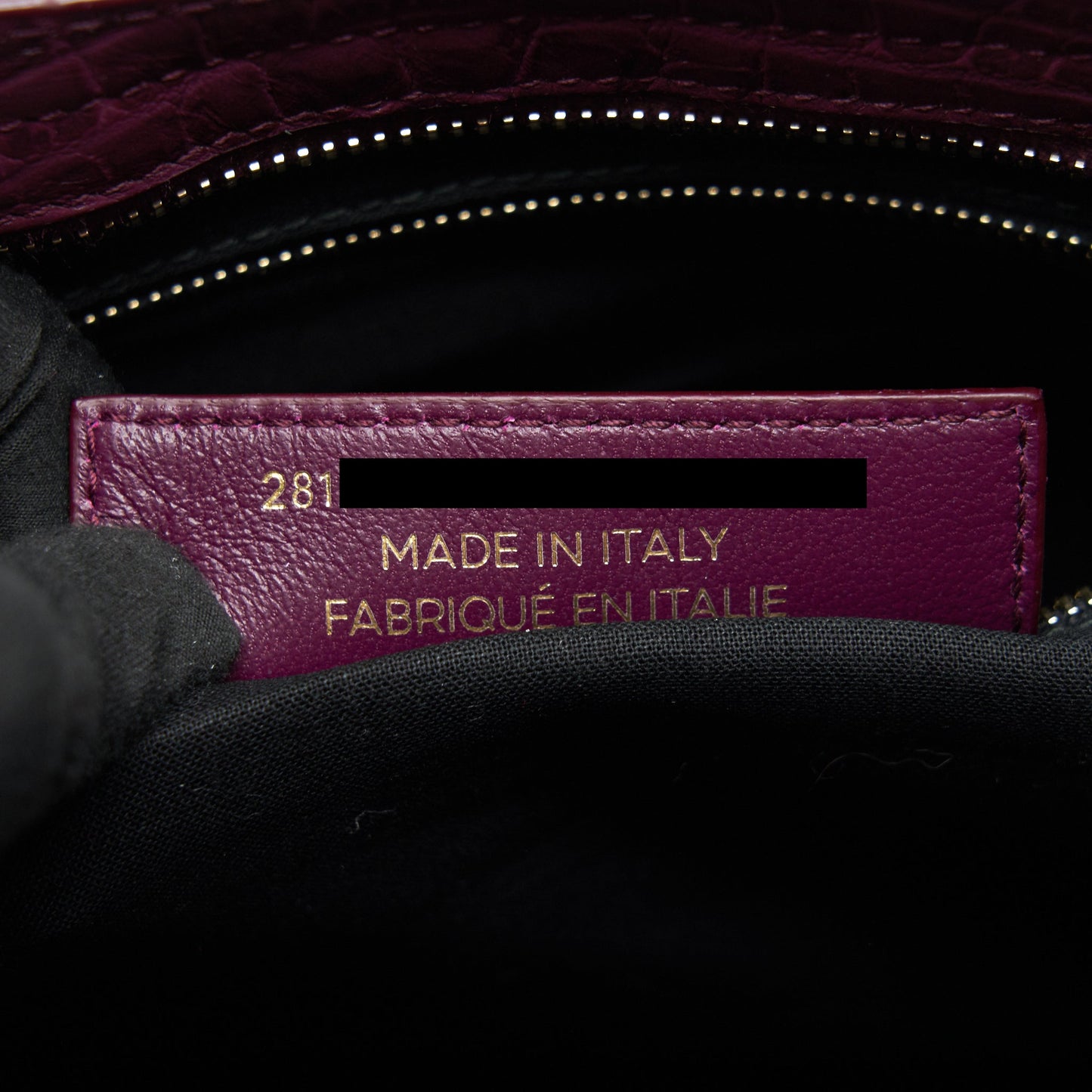 BALENCIAGA MEDIUM GIANT CITY BAG BURGUNDY CROCODILE EMBOSSED LEATHER WITH GHW