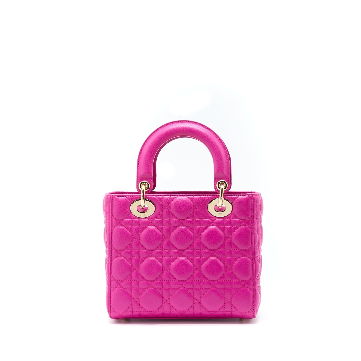 Luxury Dior Small Lady Luxury Dior Lambskin Pink GHW