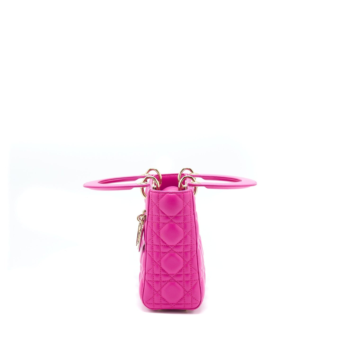 Luxury Dior Small Lady Luxury Dior Lambskin Pink GHW