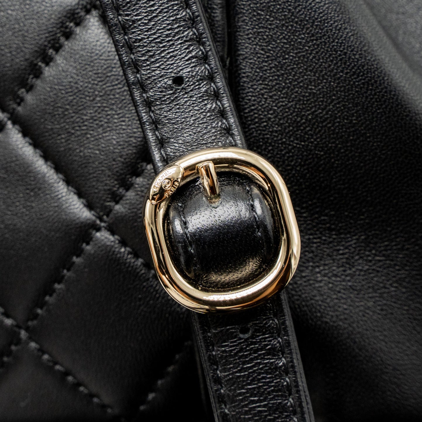 Chanel Mini Duma Backpack Lambskin Black LGHW (Microchip)