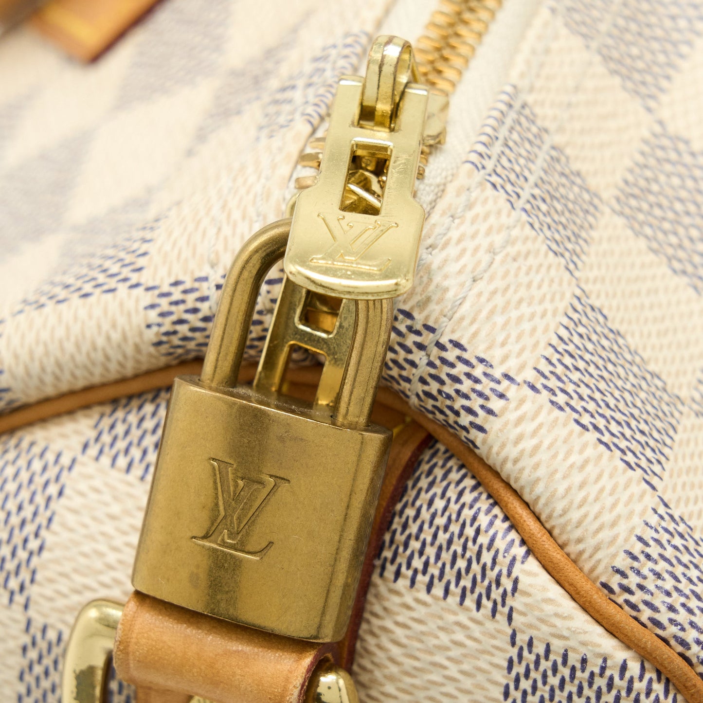 Louis Vuitton Speedy Bandouliere 30 Damier Azur GHW