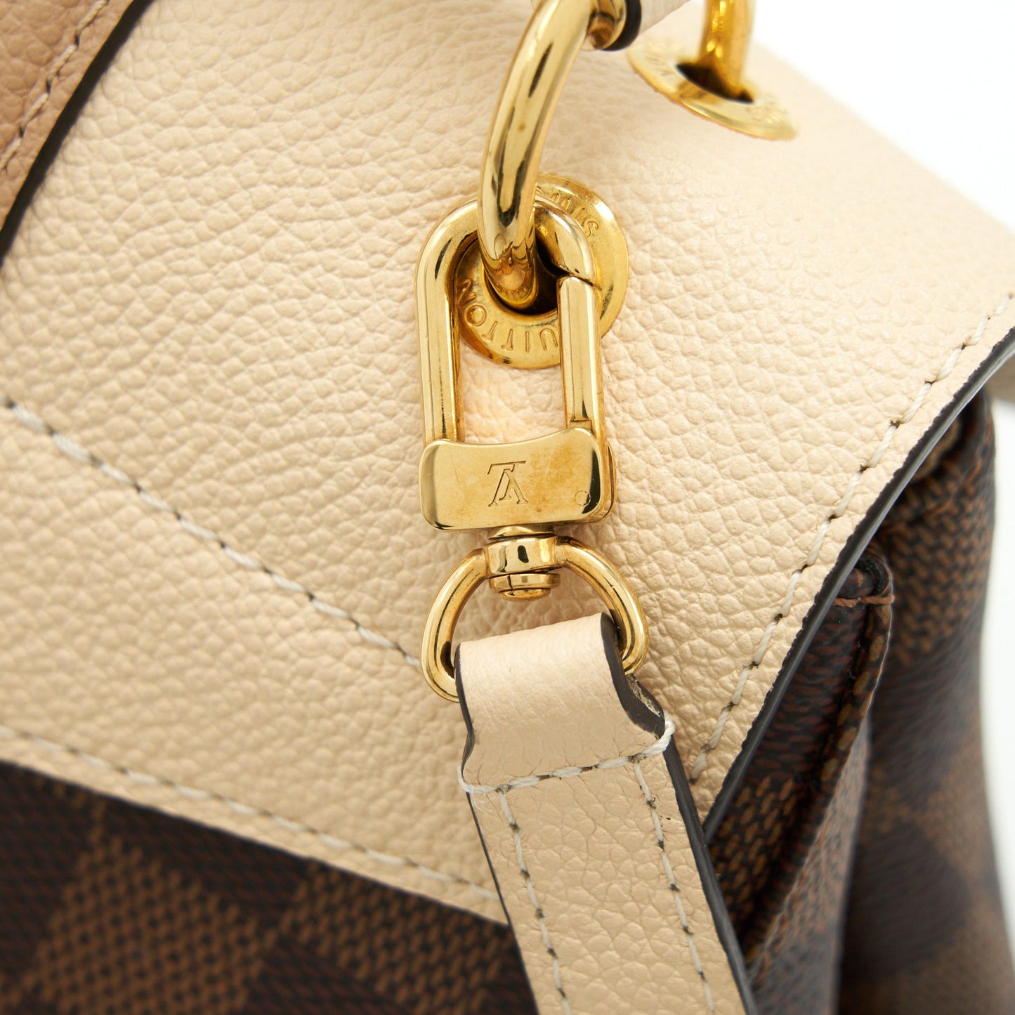 LOUIS VUITTON Clapton Backpack Damier Ebene Leather Brown