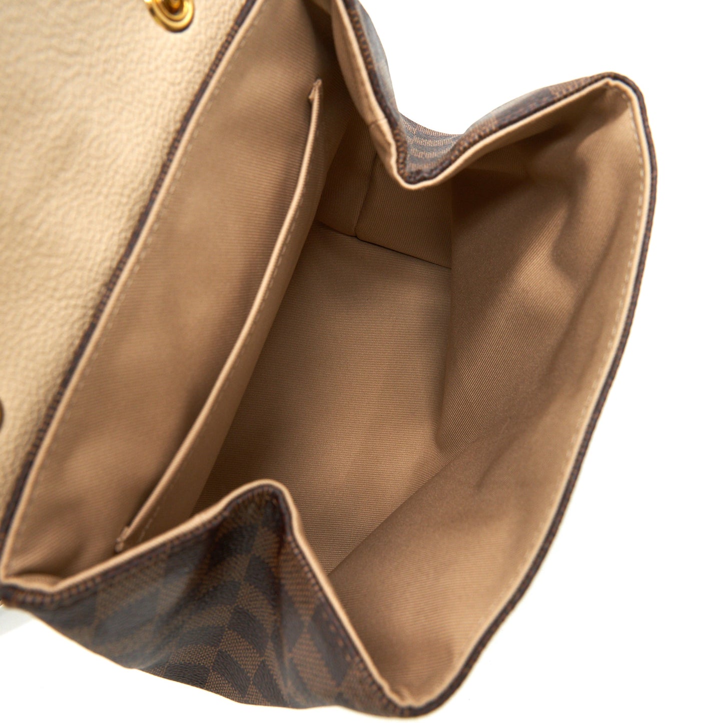 LOUIS VUITTON Clapton Backpack Damier Ebene Leather Brown