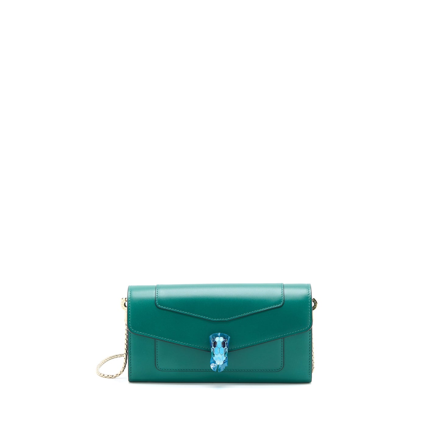 Bvlgari Serpenti Forever Wallet On Chain Calfskin Green