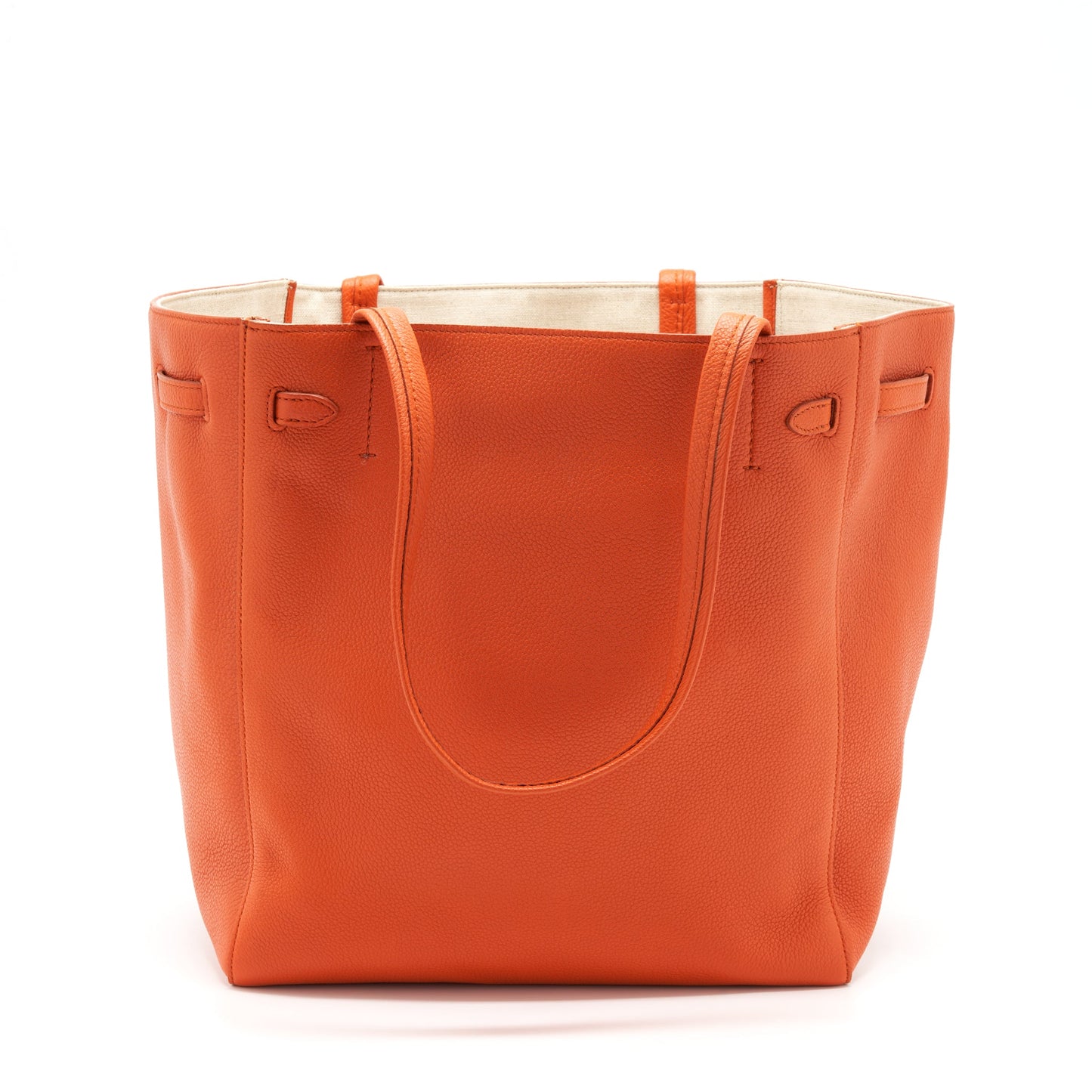 Celine Cabas Phantom In Soft Grained Calfskin Orange