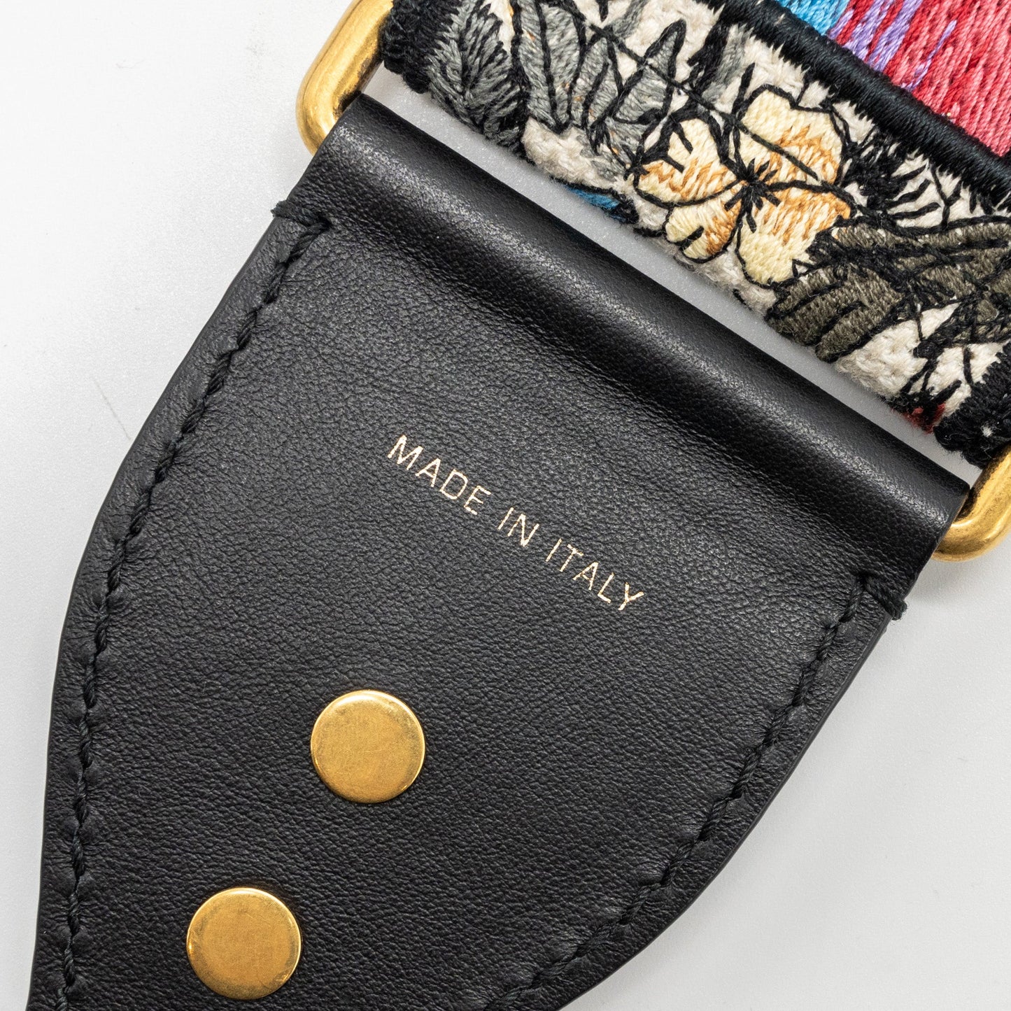 Luxury Dior Adjustable Shoulder Strap Flora Embroidery Canvas/Calfskin Multicolour GHW
