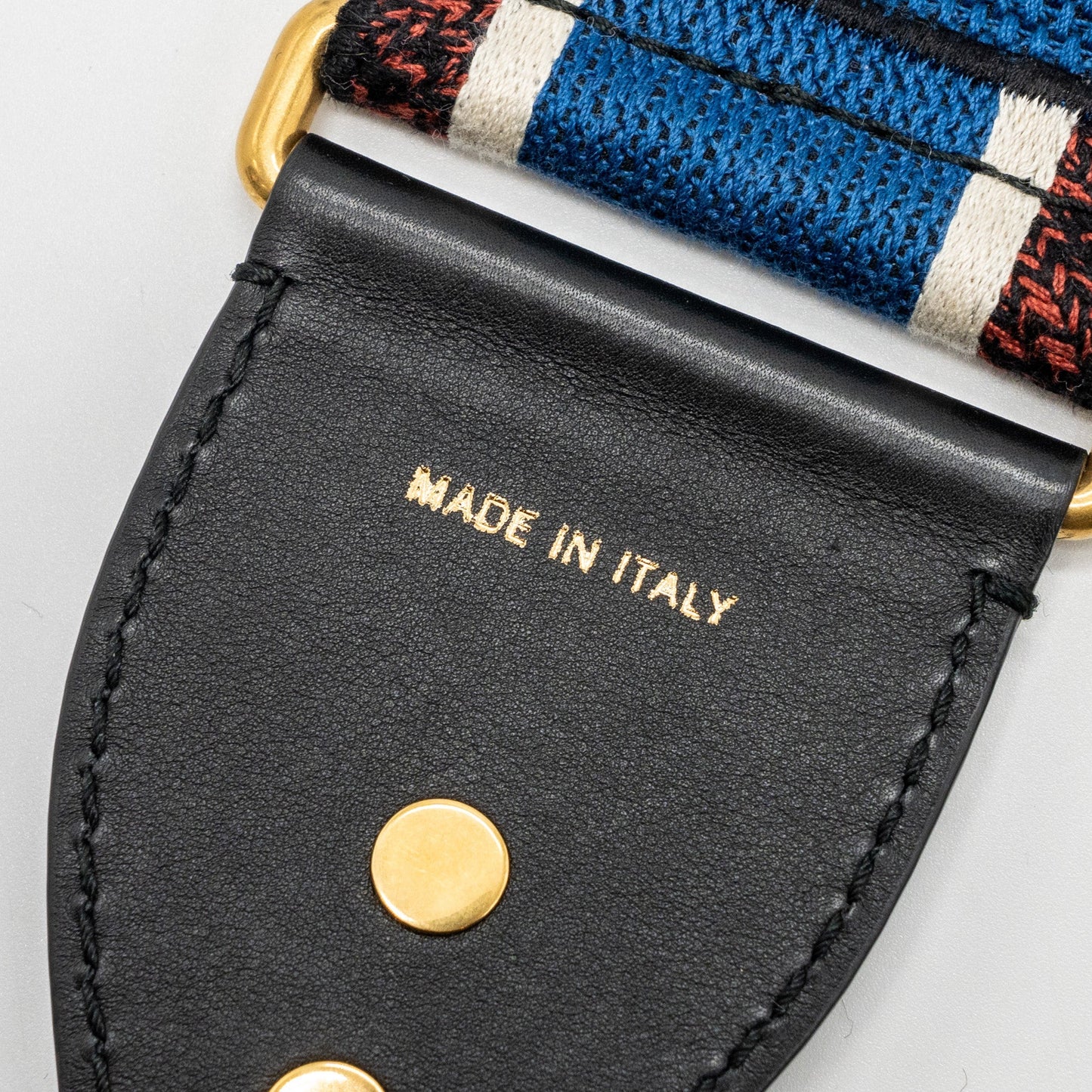 Luxury Dior Adjustable Shoulder Strap Embroidery Canvas/Calfskin Blue/Red/Black GHW