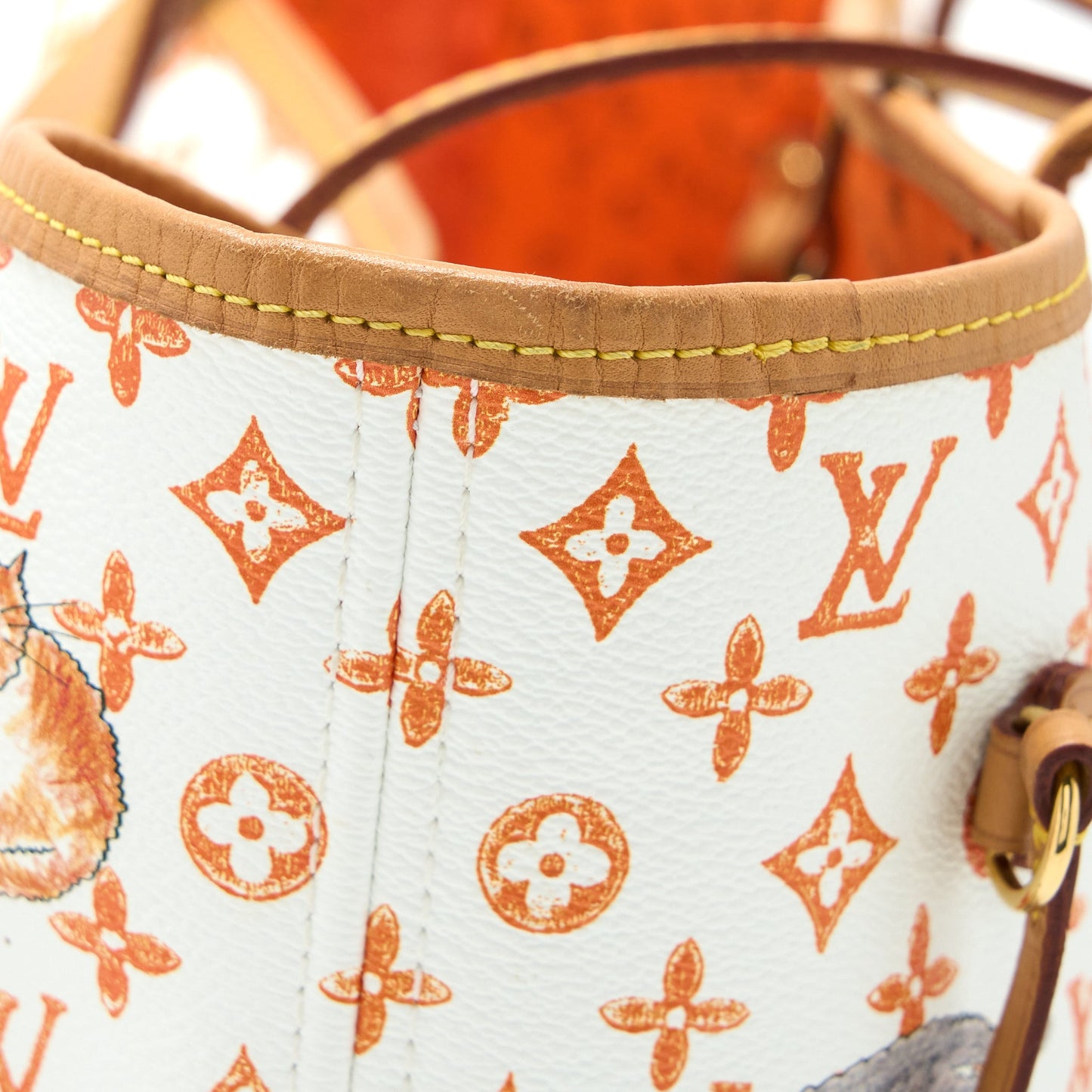 Louis Vuitton Grace Coddington Catogram Neverfull MM Canvas GHW