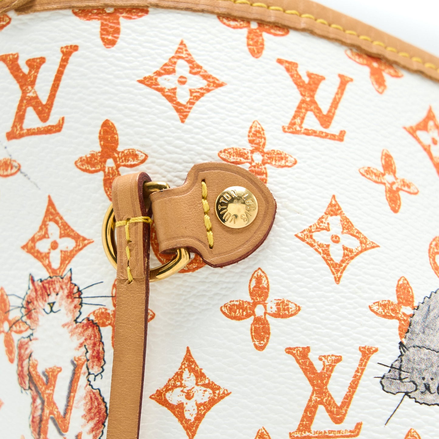 Louis Vuitton Grace Coddington Catogram Neverfull MM Canvas GHW