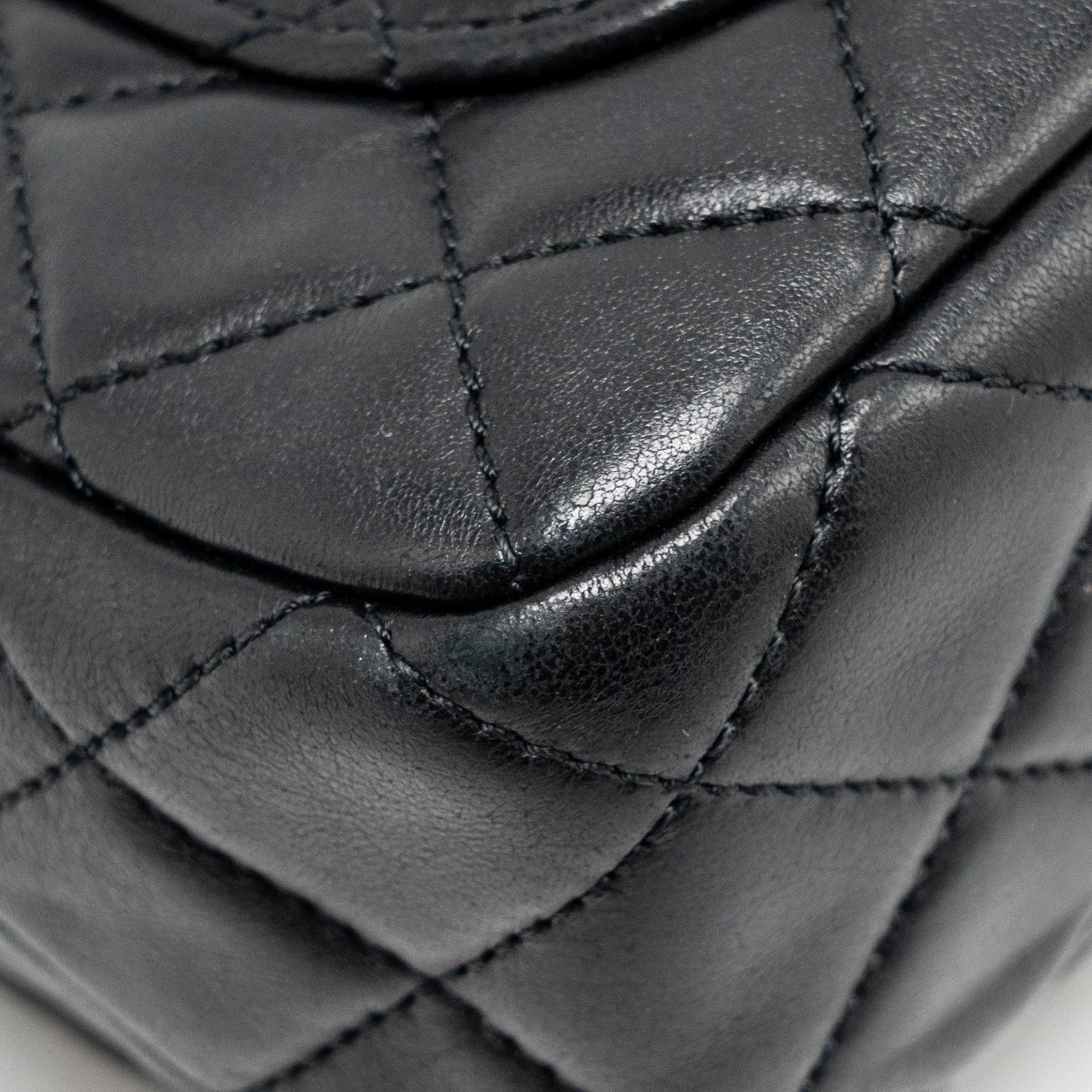 Chanel Pearl Crush Mini Rectangular Flap Bag Lambskin Black GHW