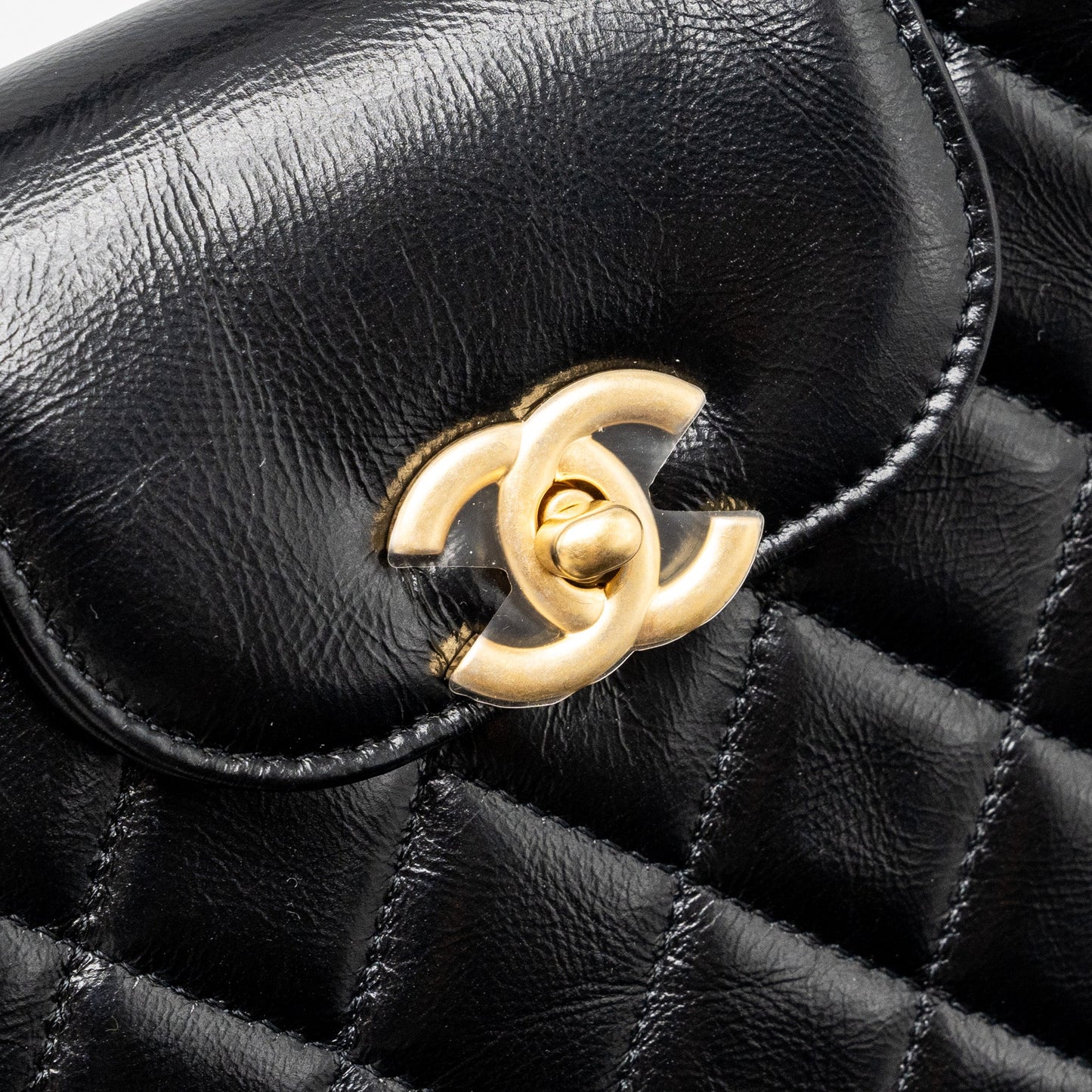 Chanel 24P Mini Shopping Tote/ Kelly Bag Calfskin Black GHW (MICROCHIP)