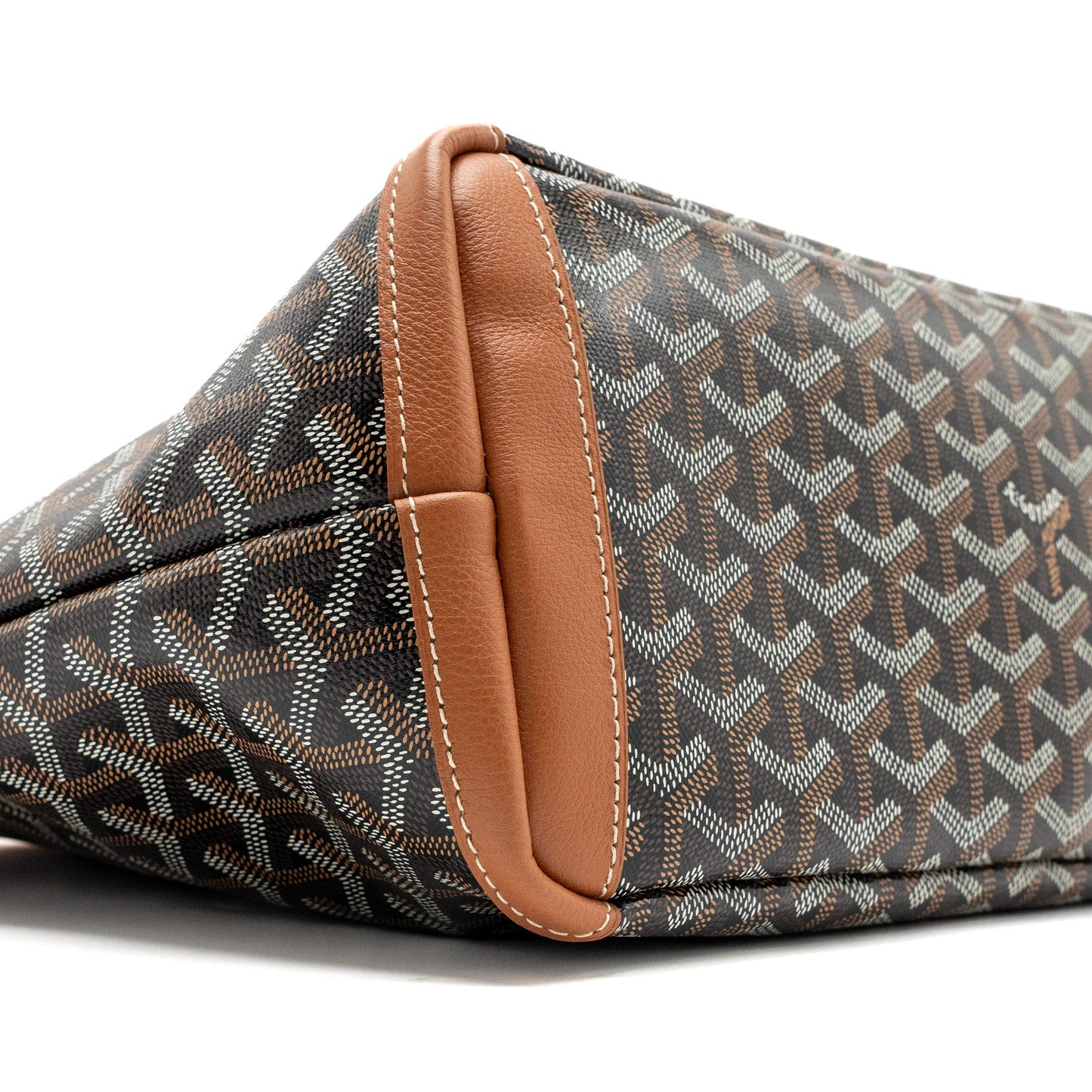 Goyard Artois PM Bag Canvas/ Calfskin Black/ Tan SHW