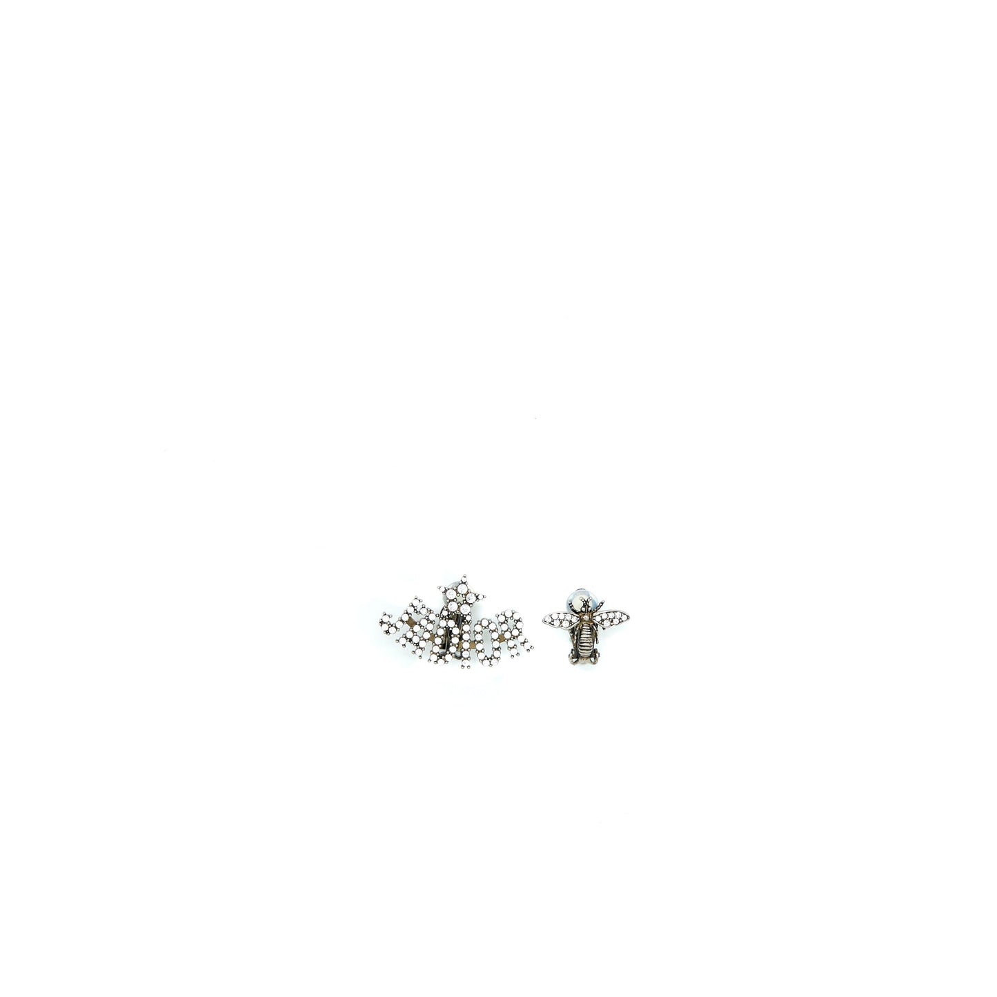 Luxury Dior Bee & J’aLuxury Dior Earrings Silver Tone