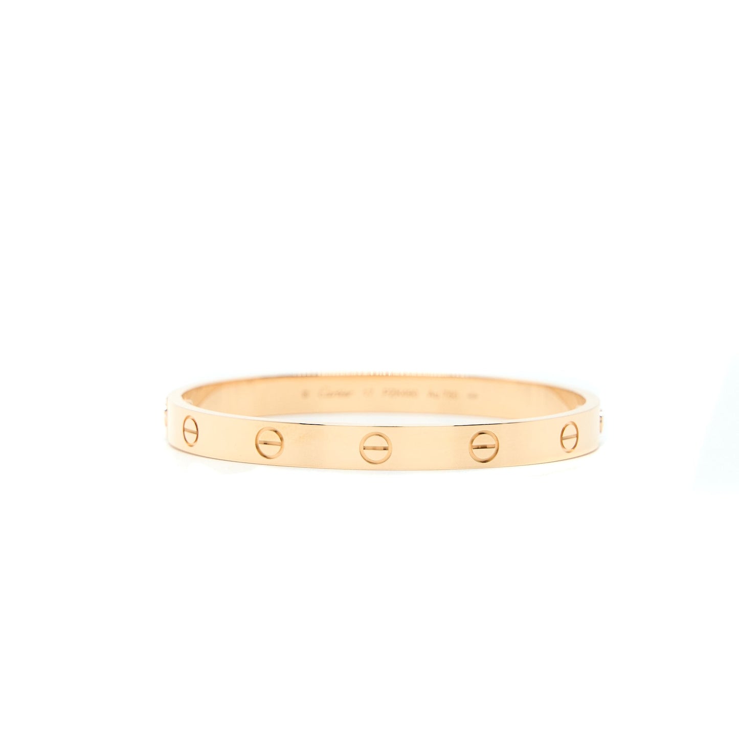 Cartier Size 17 Love Bracelet Rose Gold