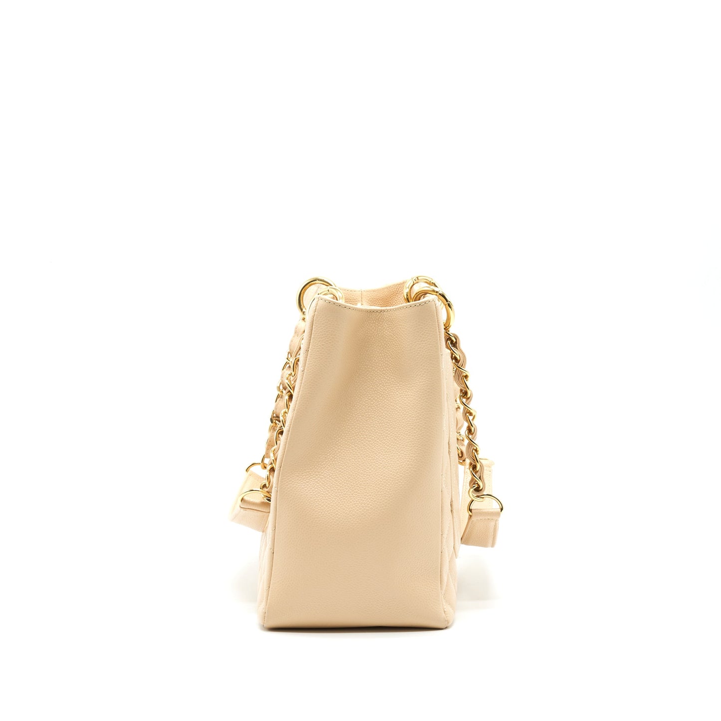 Chanel Grand Shopping Tote Bag Caviar Beige GHW Serial 16