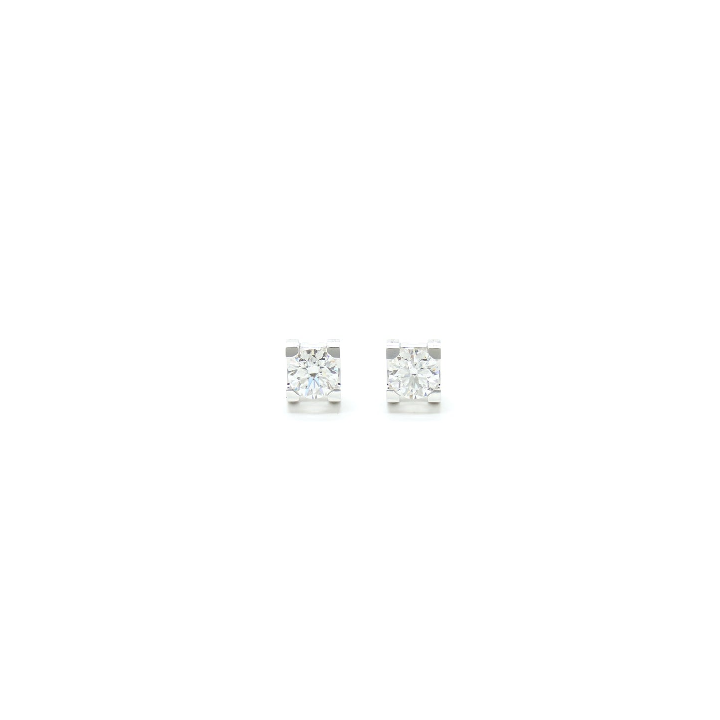 Cartier Diamond Earrings White Gold
