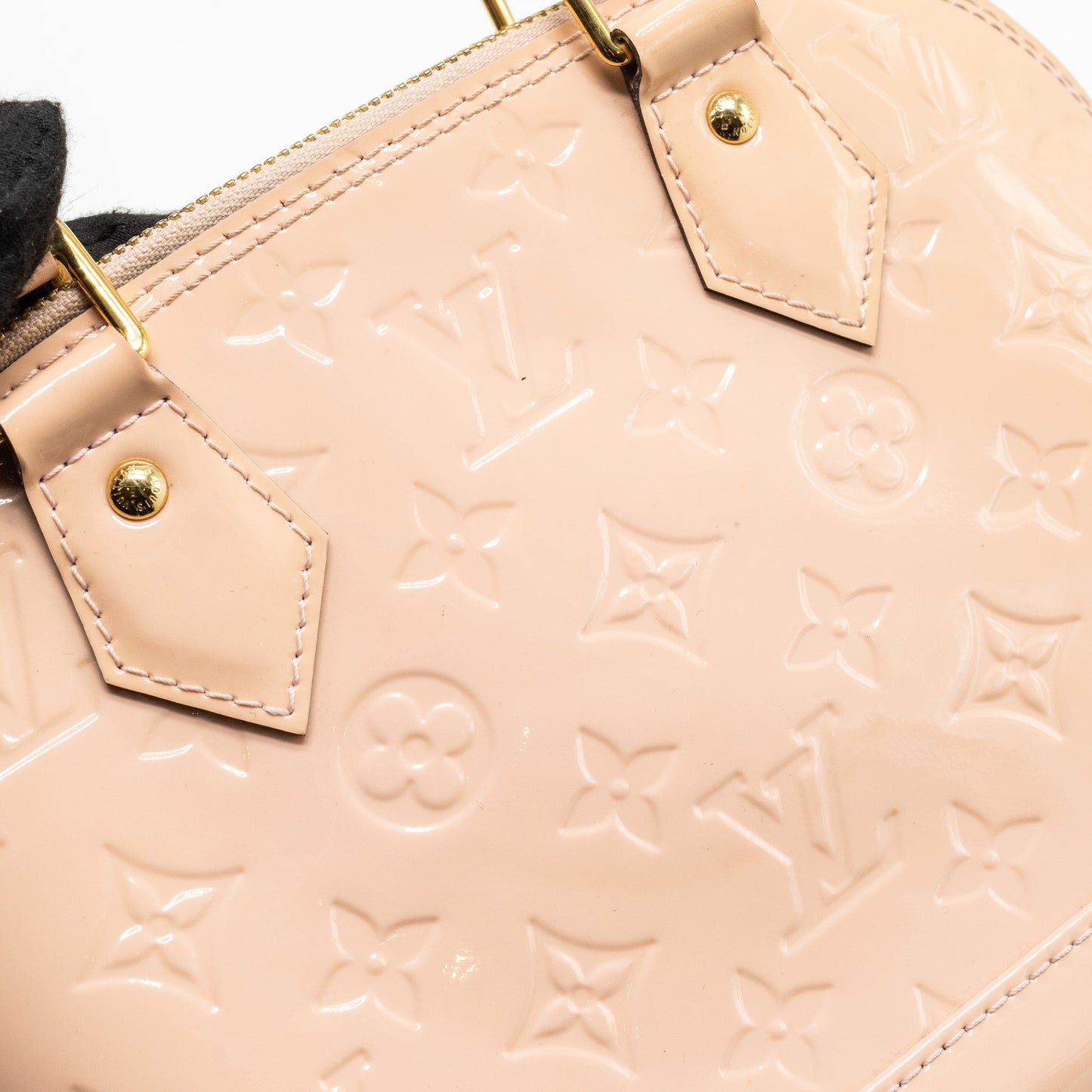Louis Vuitton Alma BB patent light pink GHW