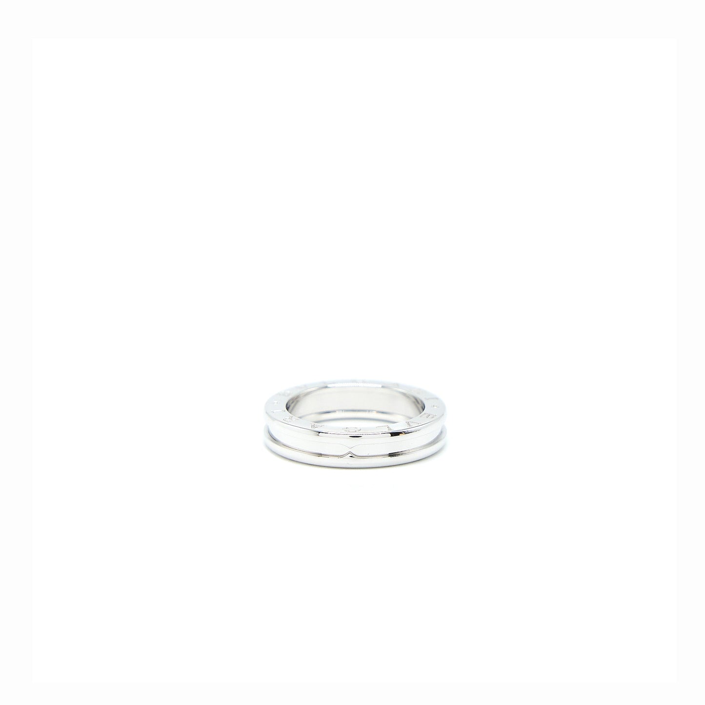 BVLGARI Size 53 B.Zero1 One-Band Ring White Gold