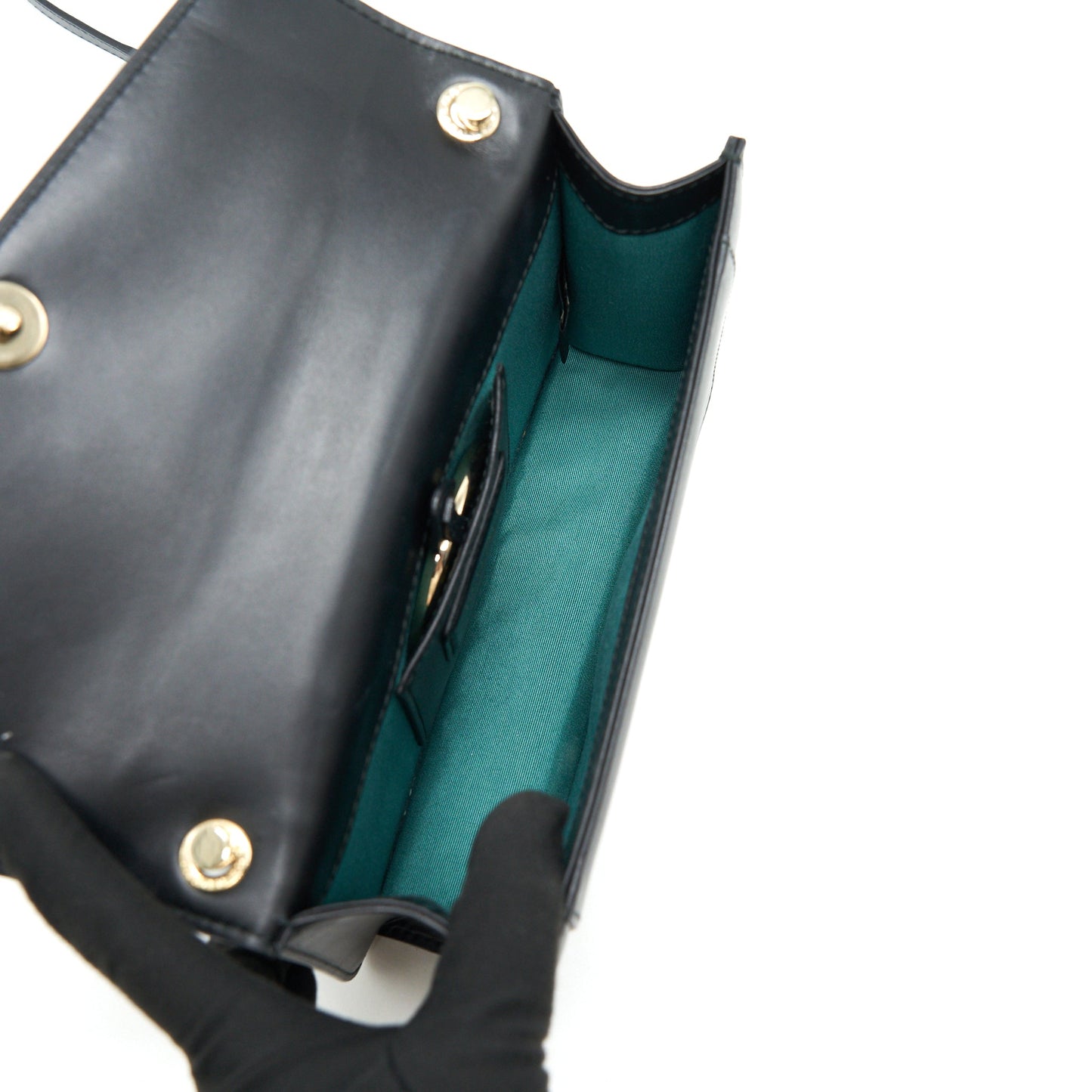 BVLGARI SERPENTI CHAIN BAG IN BLACK