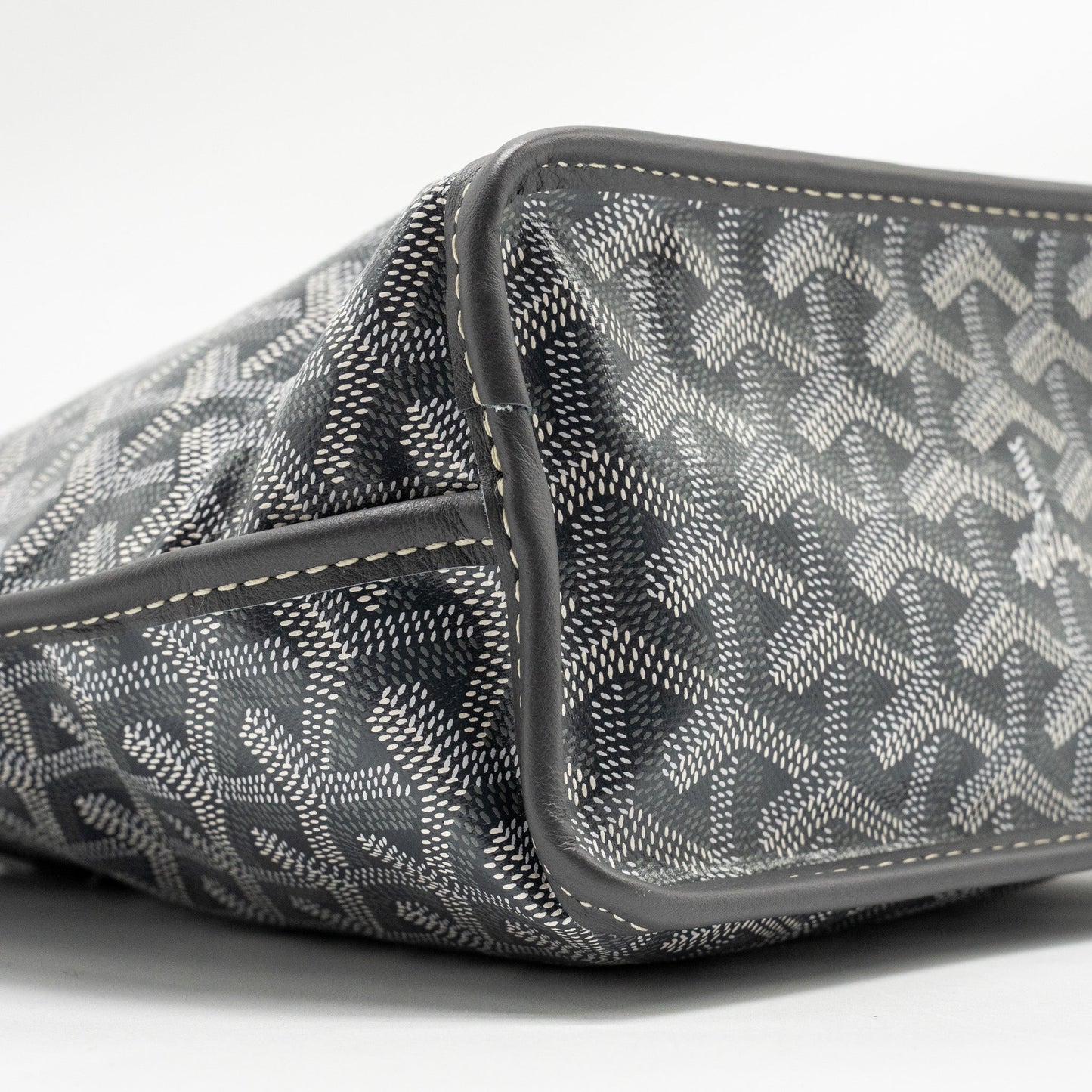 Goyard Mini Anjou Tote Bag Goyardine Canvas/Calfskin GREY SHW