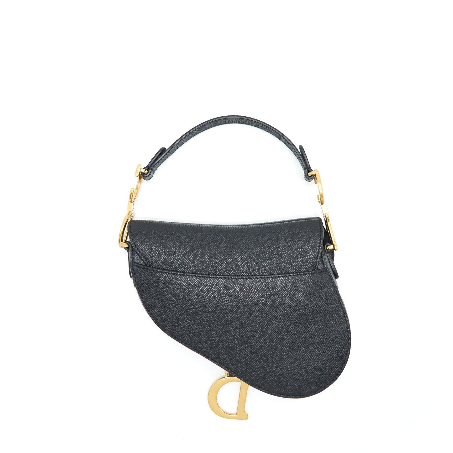 Luxury Dior Mini Saddle Bag Grained Calfskin Black GHW