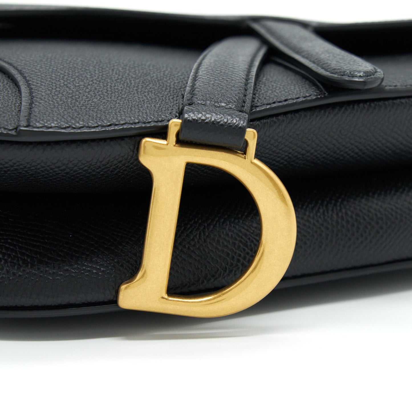 Luxury Dior Mini Saddle Bag Grained Calfskin Black GHW