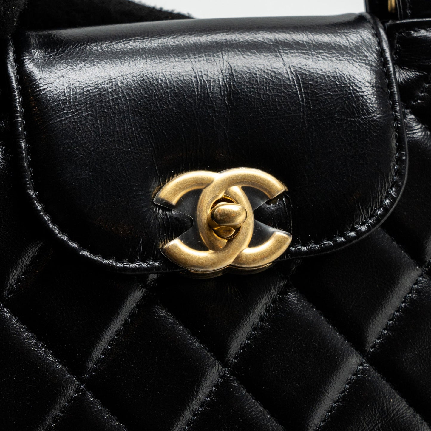 Chanel 23k Mini Shopping Tote Calfskin Black Brushed GHW(Microchip)