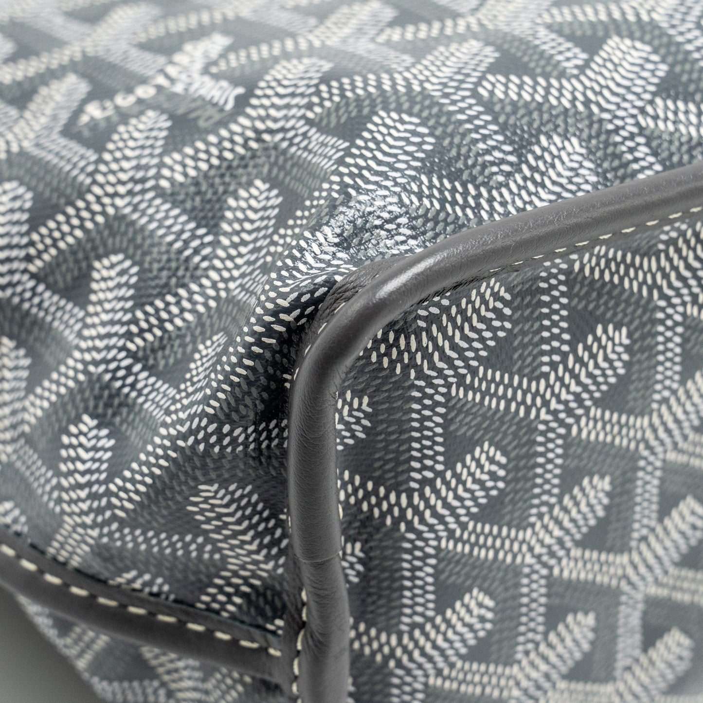 Goyard Mini Anjou Tote Bag Goyardline Canvas/Calfskin Grey SHW