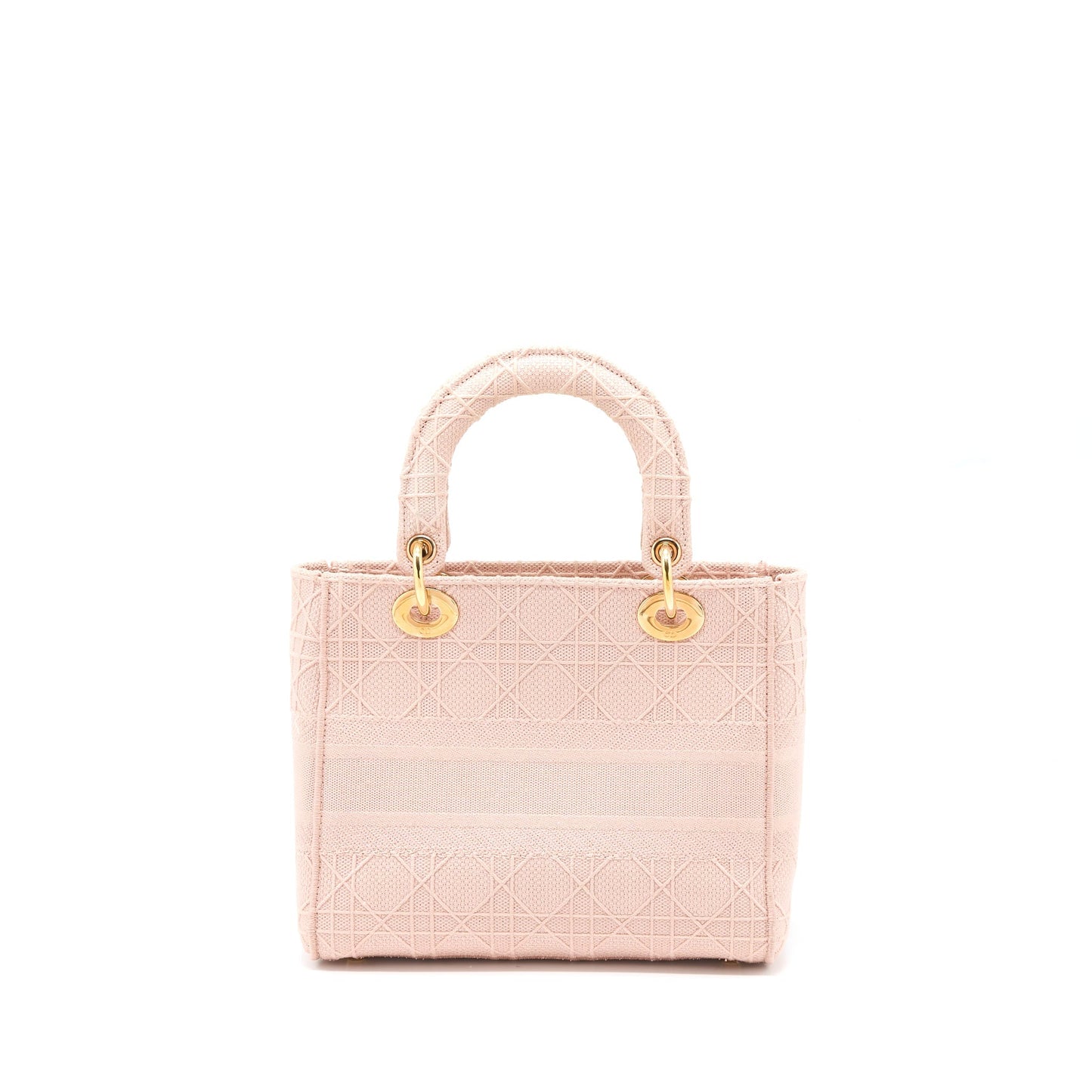 Luxury Dior Lady Medium Lady D-Lite Bag Cannage Embroidery Rosewood Pink Hardware