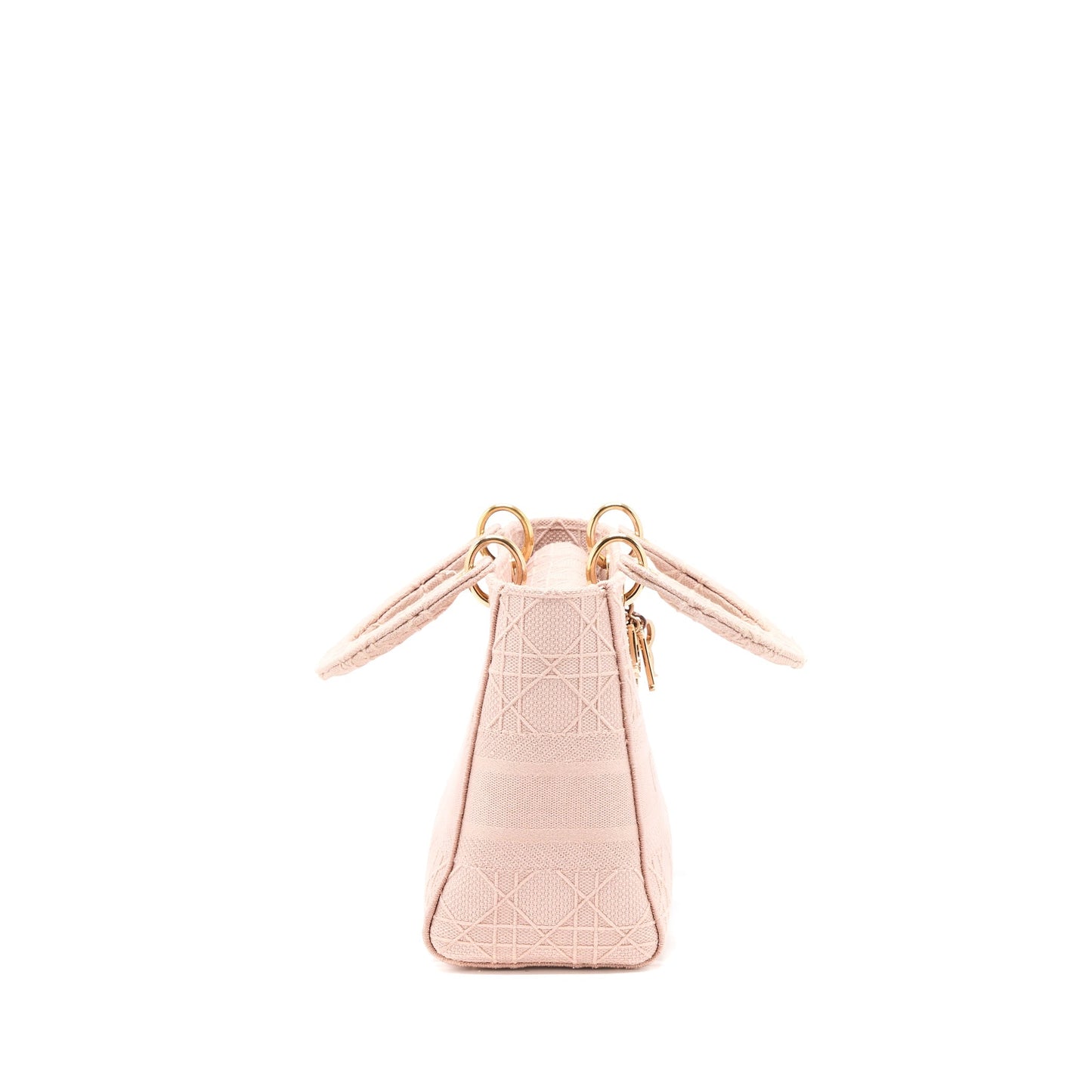Luxury Dior Lady Medium Lady D-Lite Bag Cannage Embroidery Rosewood Pink Hardware