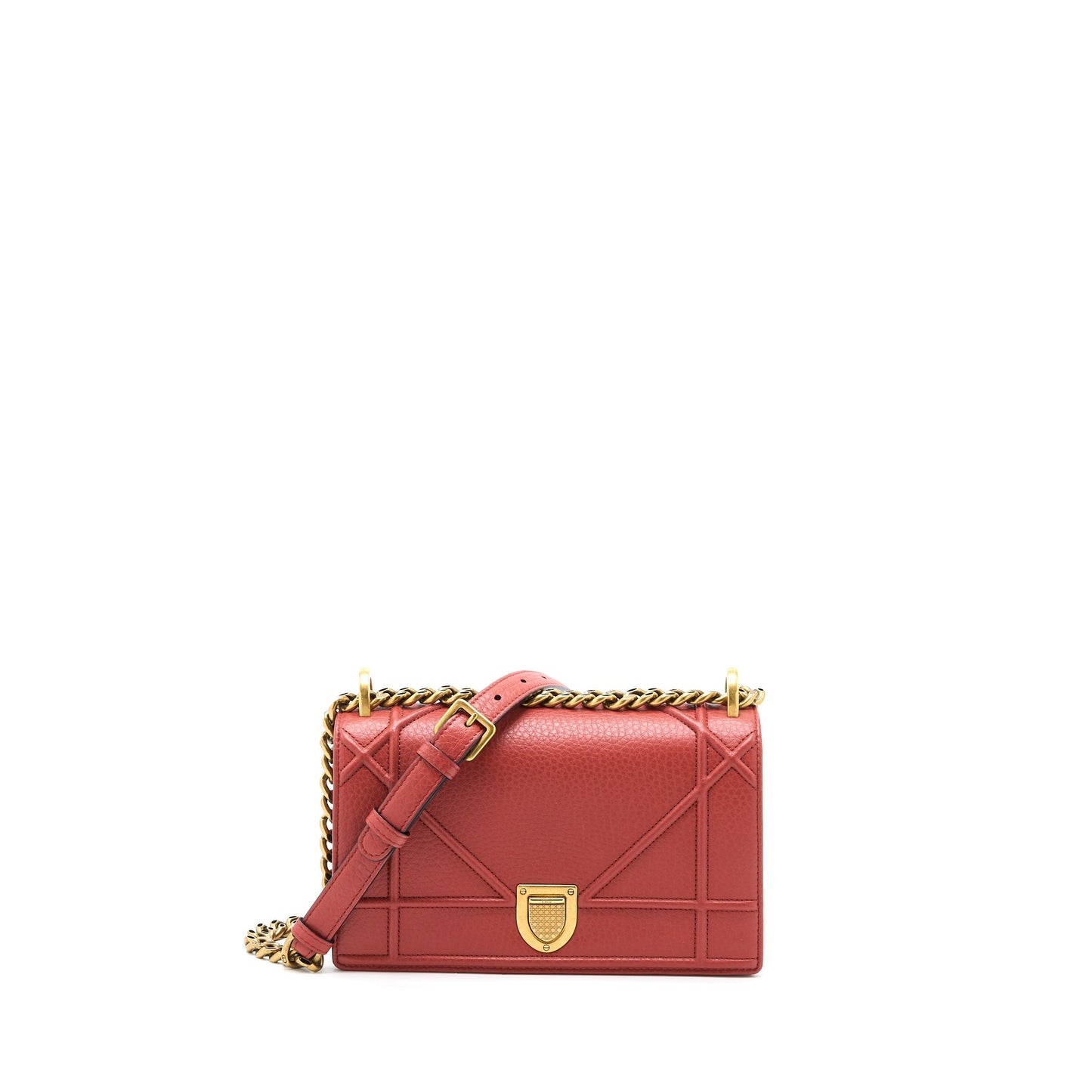 Luxury Dior Small Luxury Diorama Calfskin Red Brushed GHW