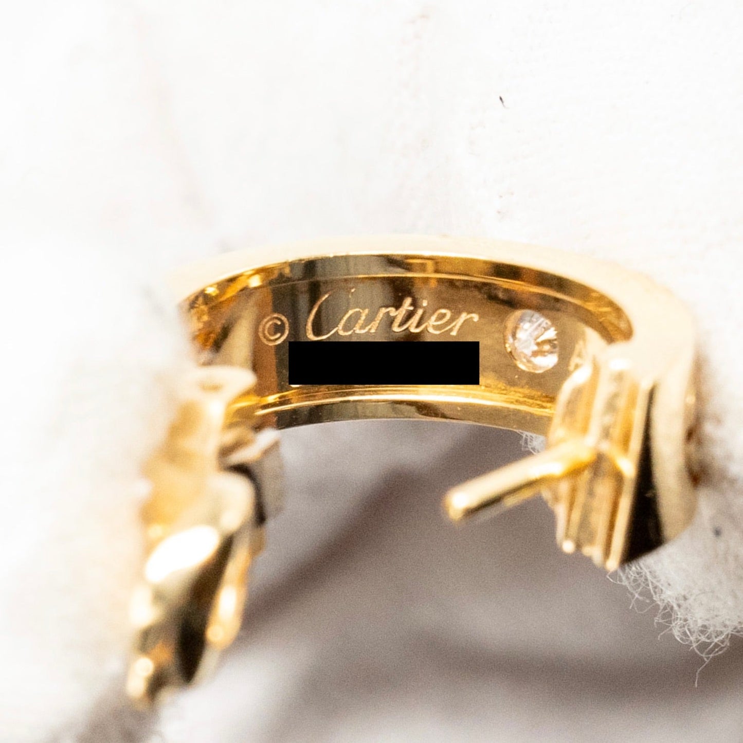 Cartier Love Hoop Earrings Classic Model Yellow Gold, 2 Diamonds