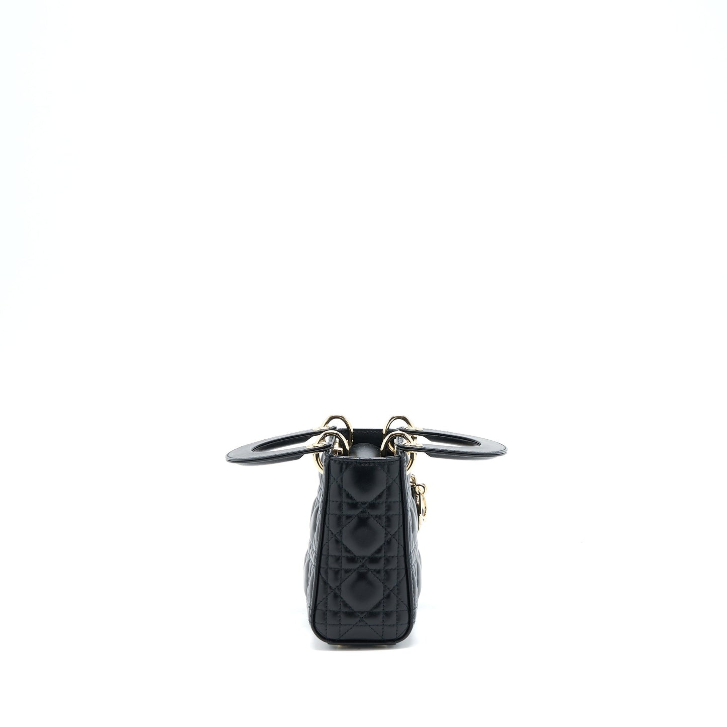 Luxury Dior Lady Luxury Dior Mini Lambskin Black LGHW