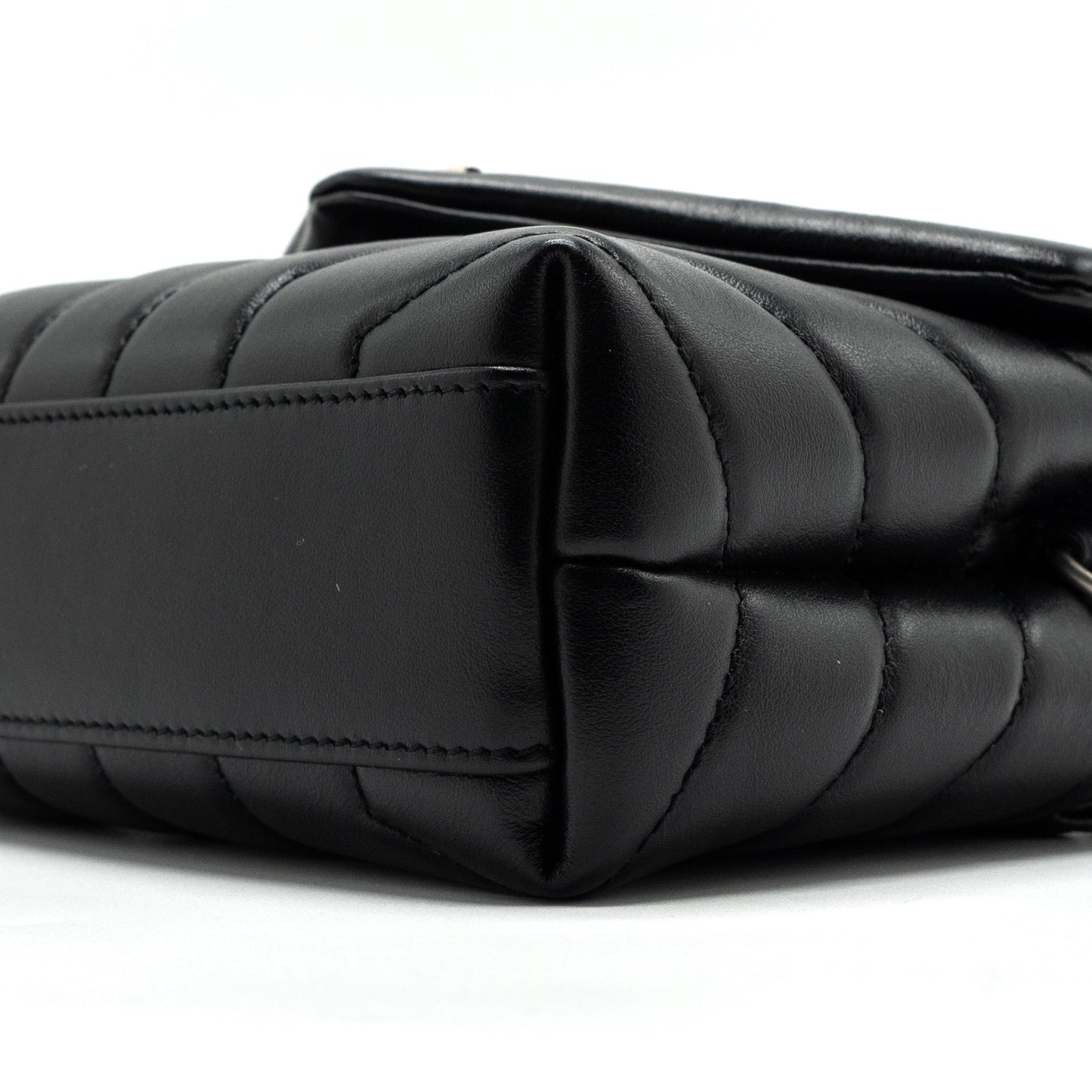 Saint laurent Loulou toy strap bag calfskin black SHW