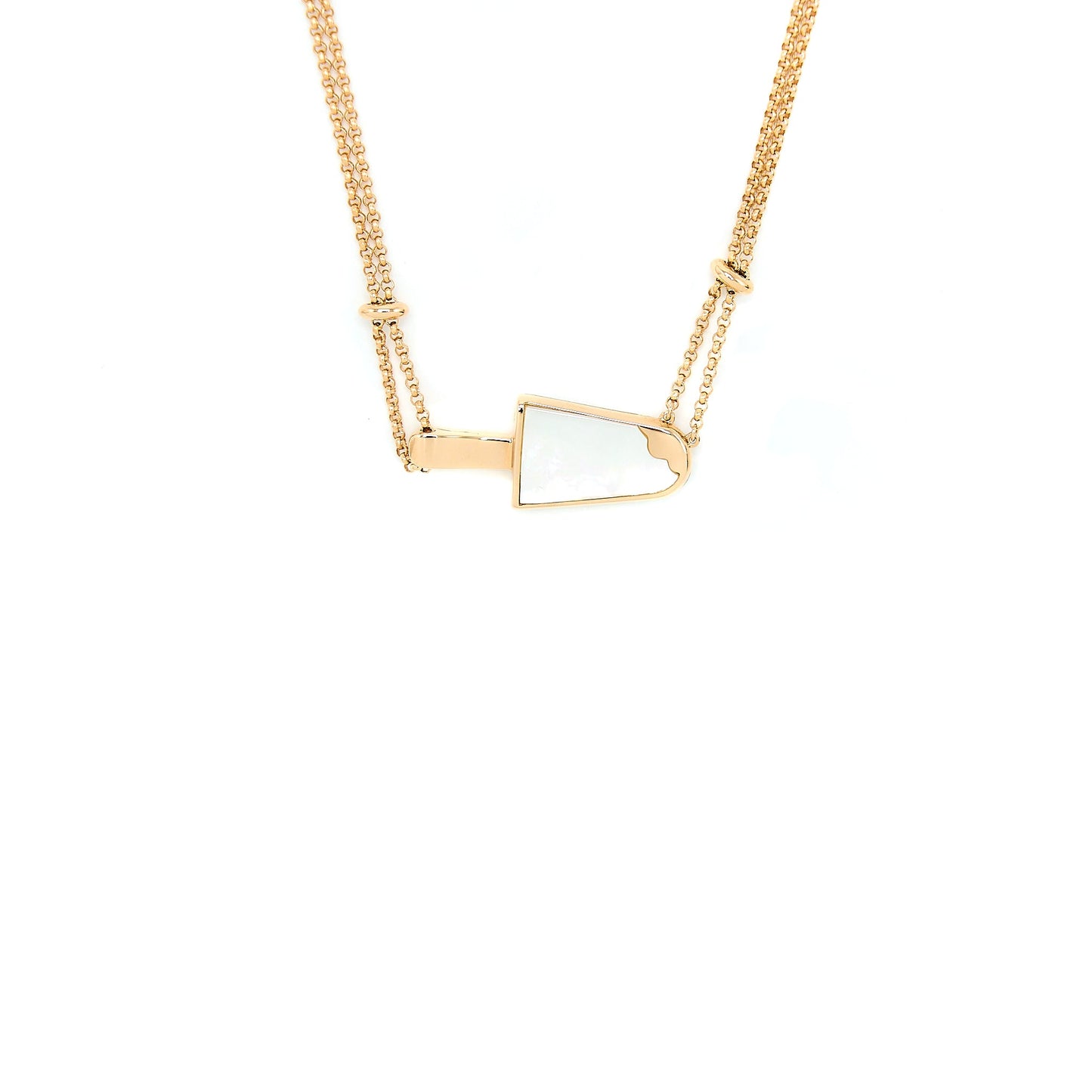Bvlgari Gelati Pendant 18k Rose Gold With Mother Of Pearl