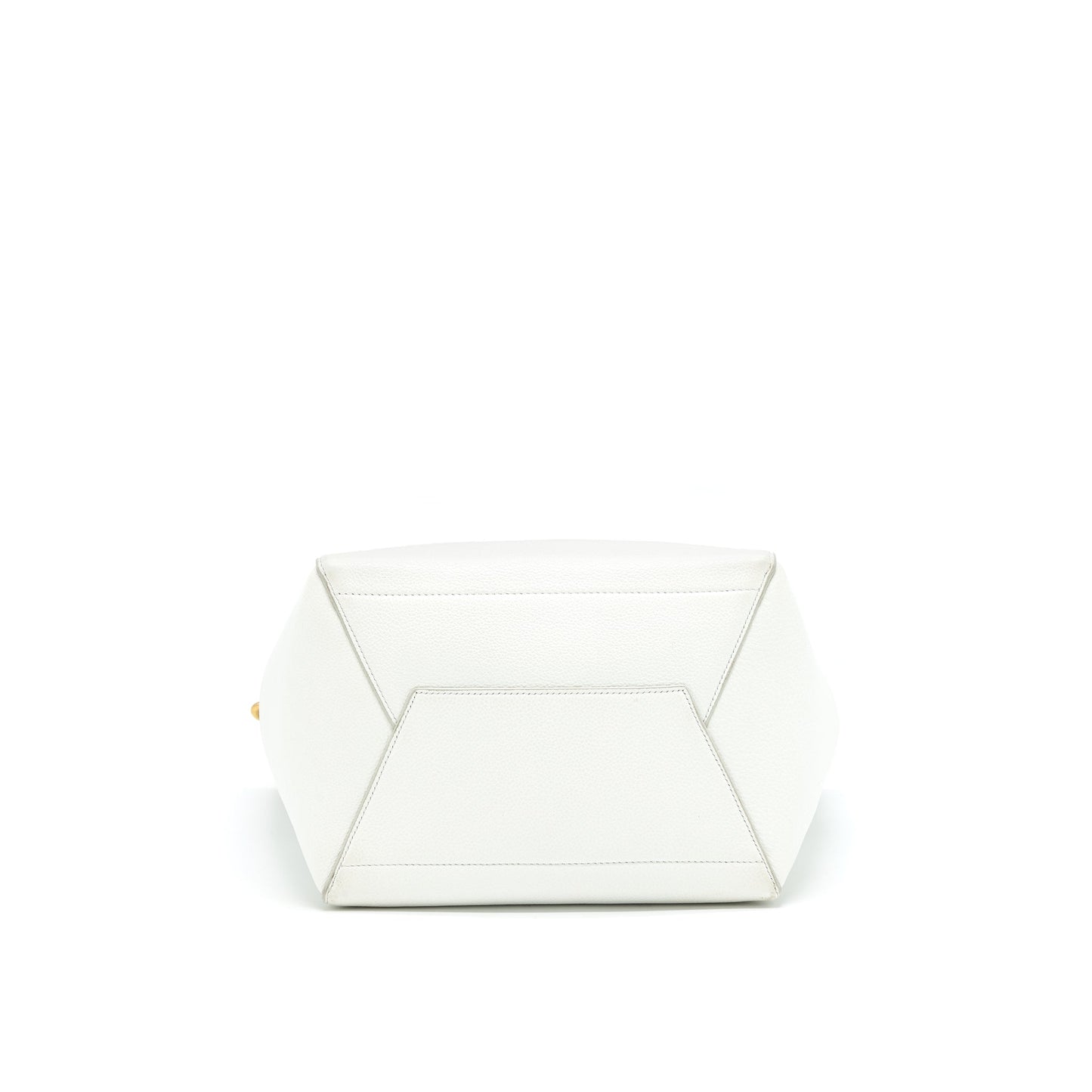 CELINE SANGLE BUCKET BAG IN WHITE